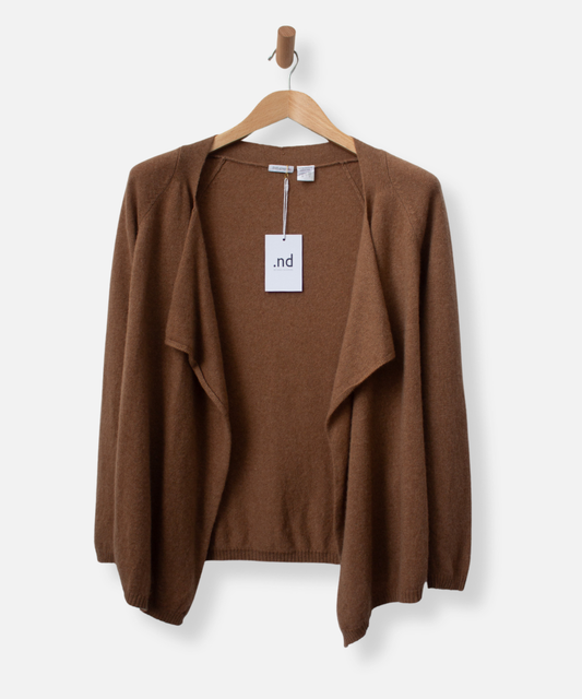 Brown Cashmere Waterfall Cardigan by La Redoute