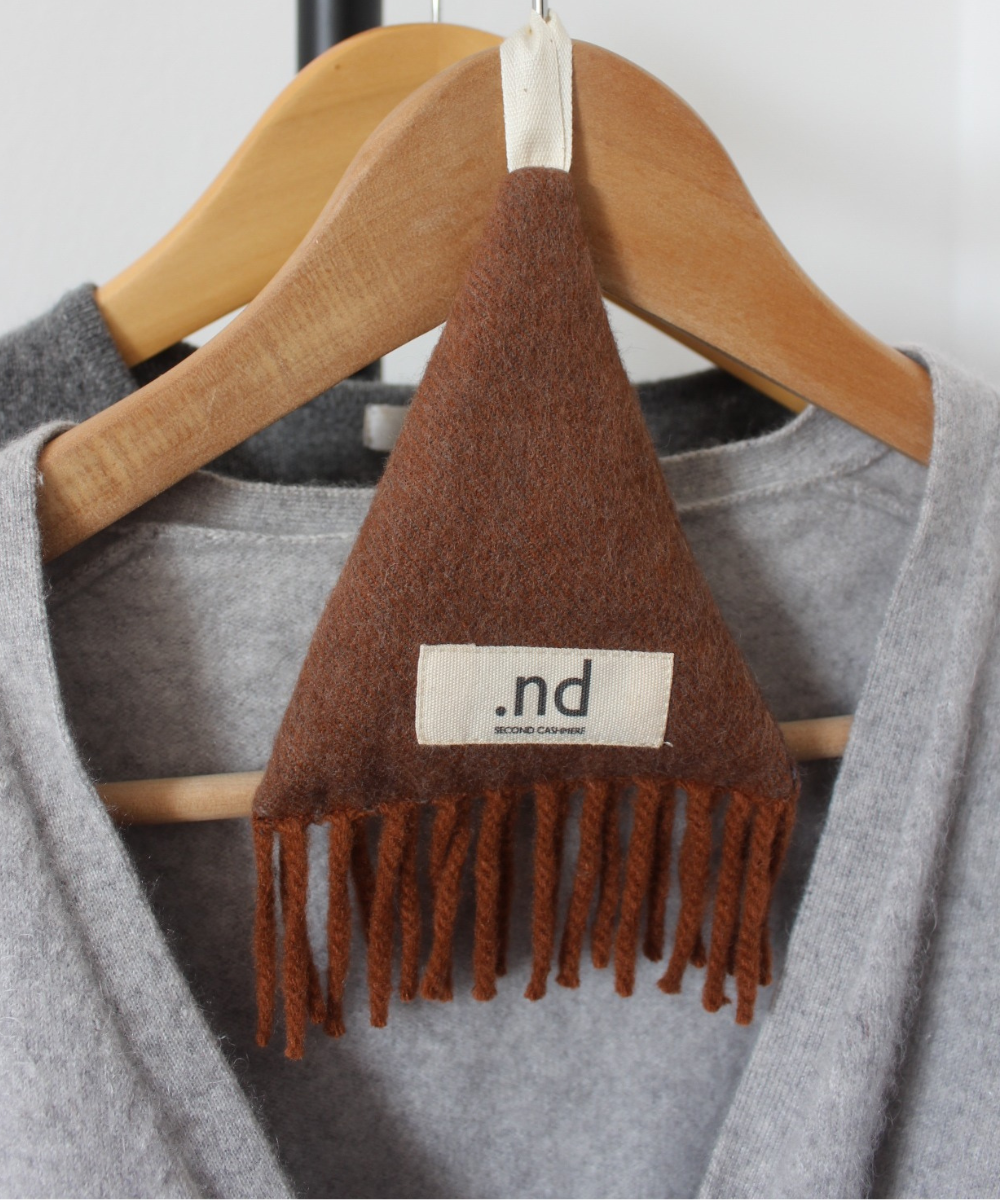 Reclaimed cashmere lavender pouch