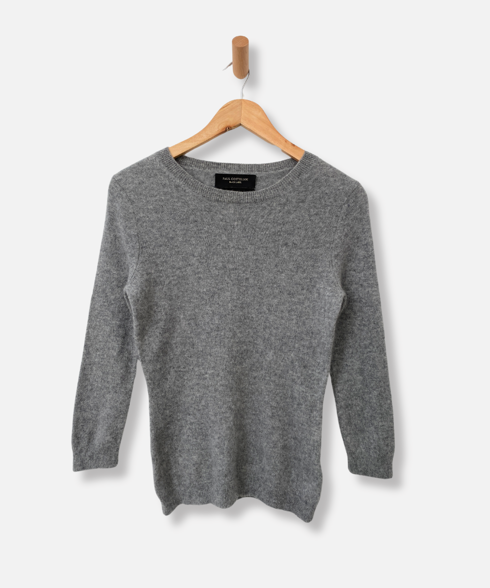 Secondhand Grey Cashmere Crew Neck Jumper