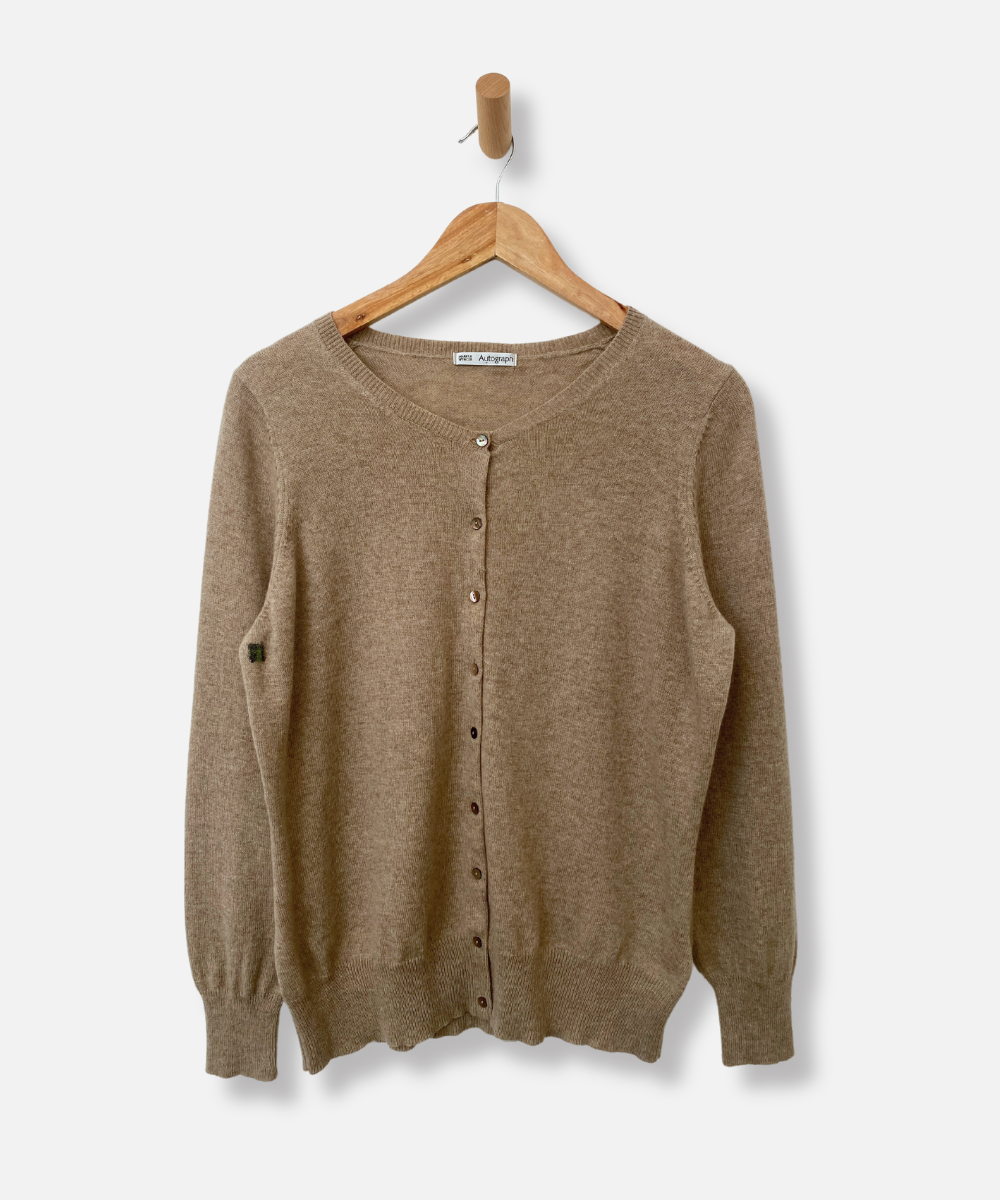 Cashmere Jumpers Brown Cashmere Cardigan Womens Secondhand