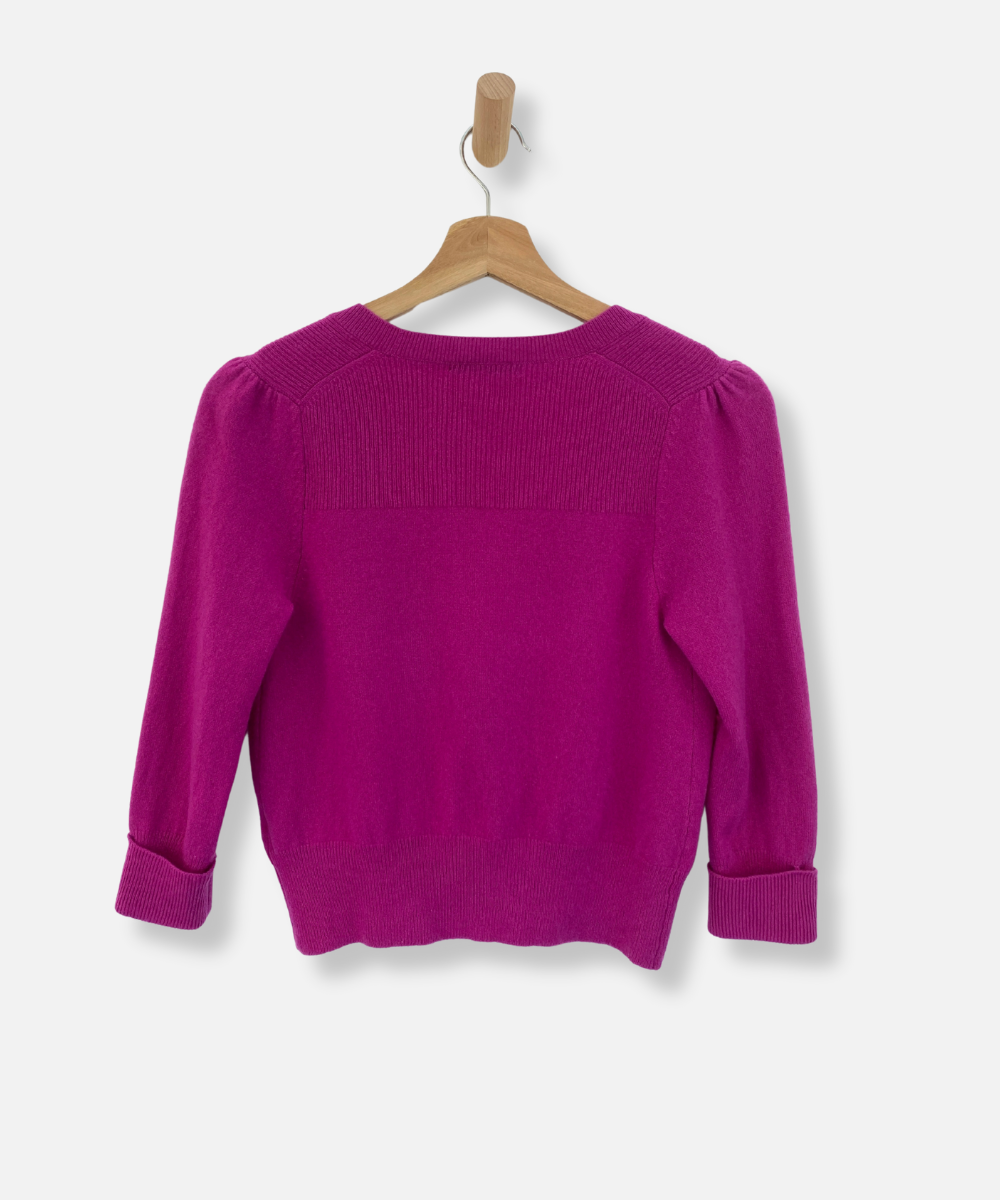 Fuchsia Cashmere Cropped Cardigan by M&S