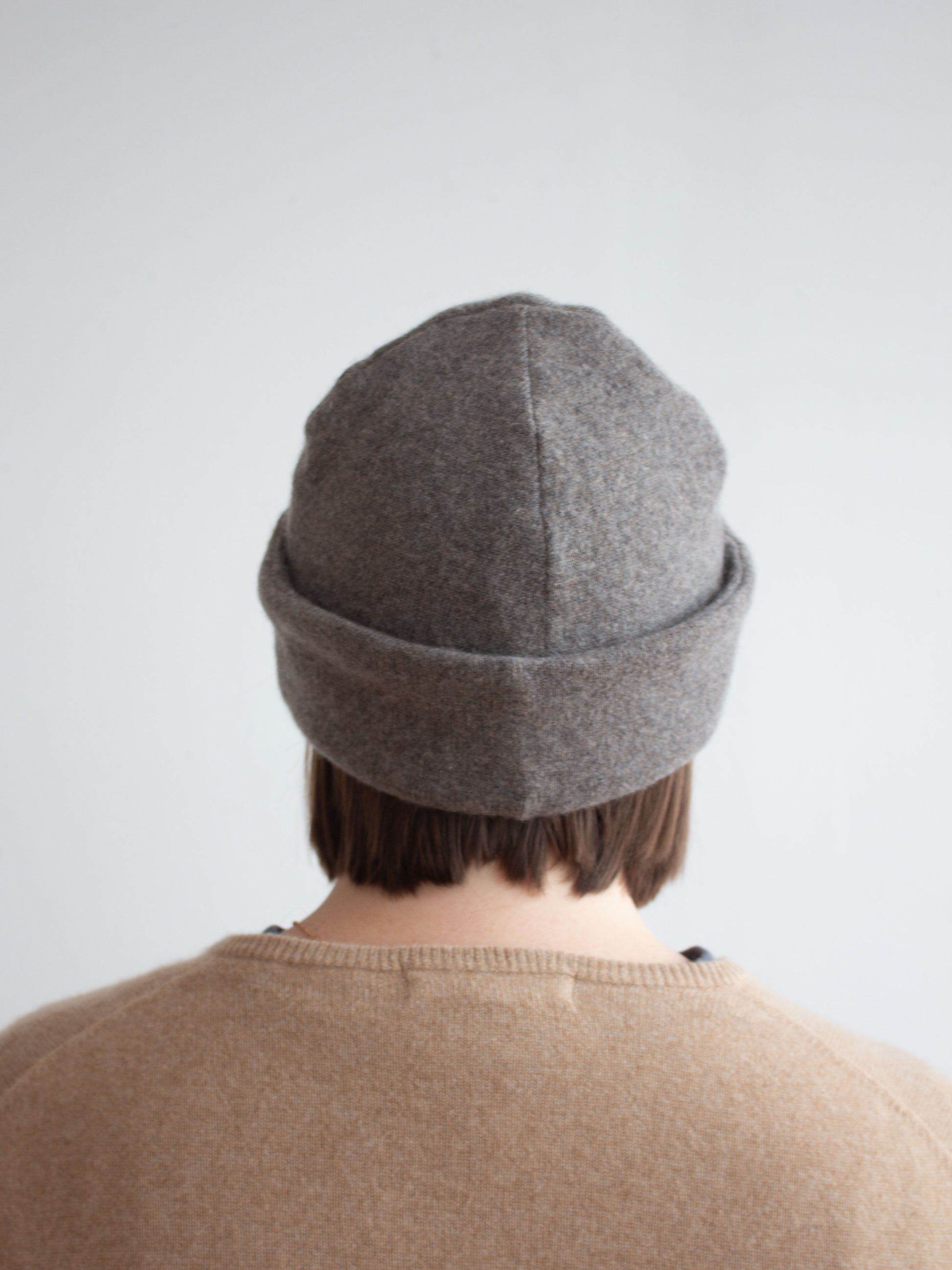 Recycled cashmere beanie hat