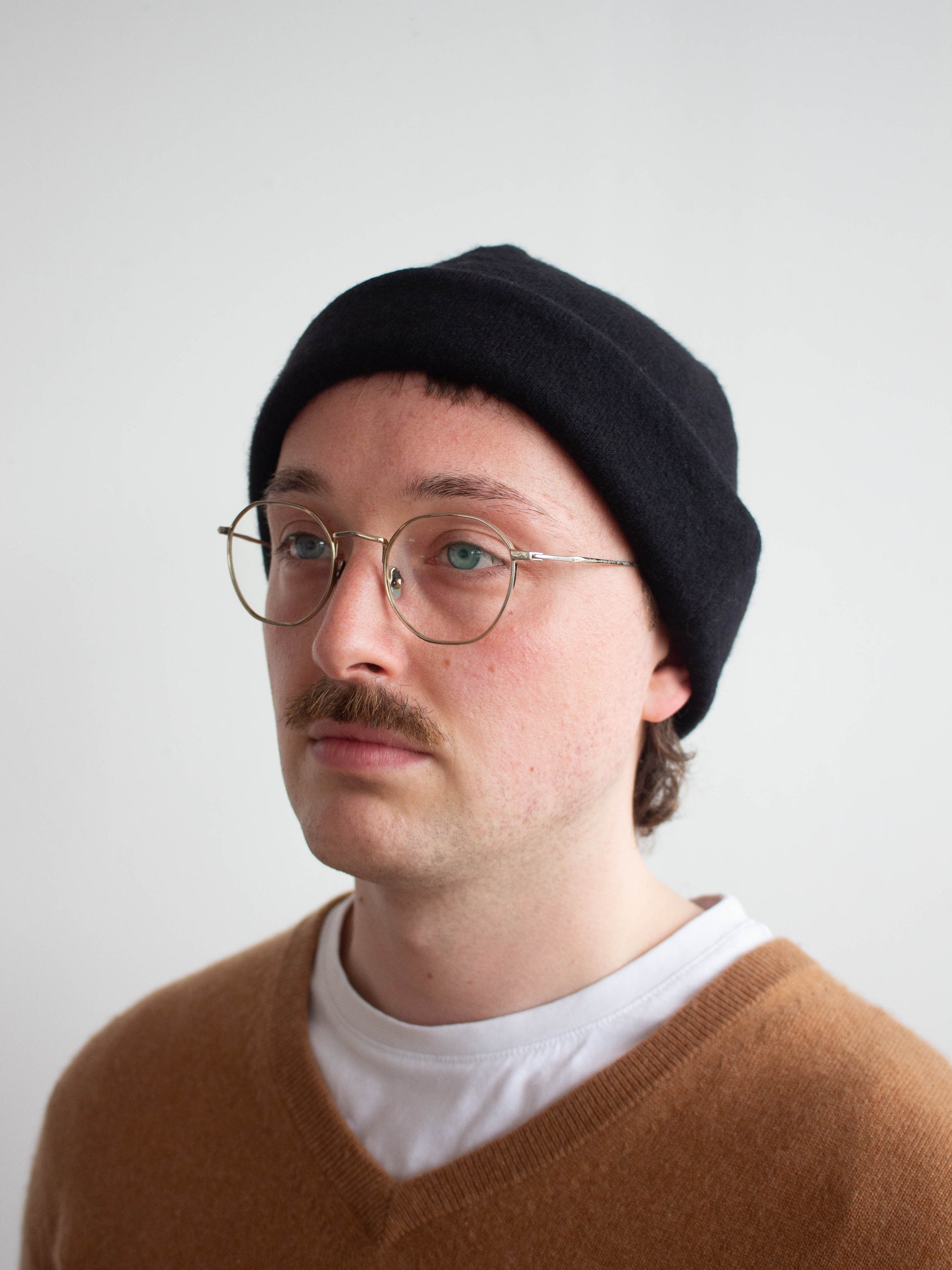Recycled cashmere beanie hat