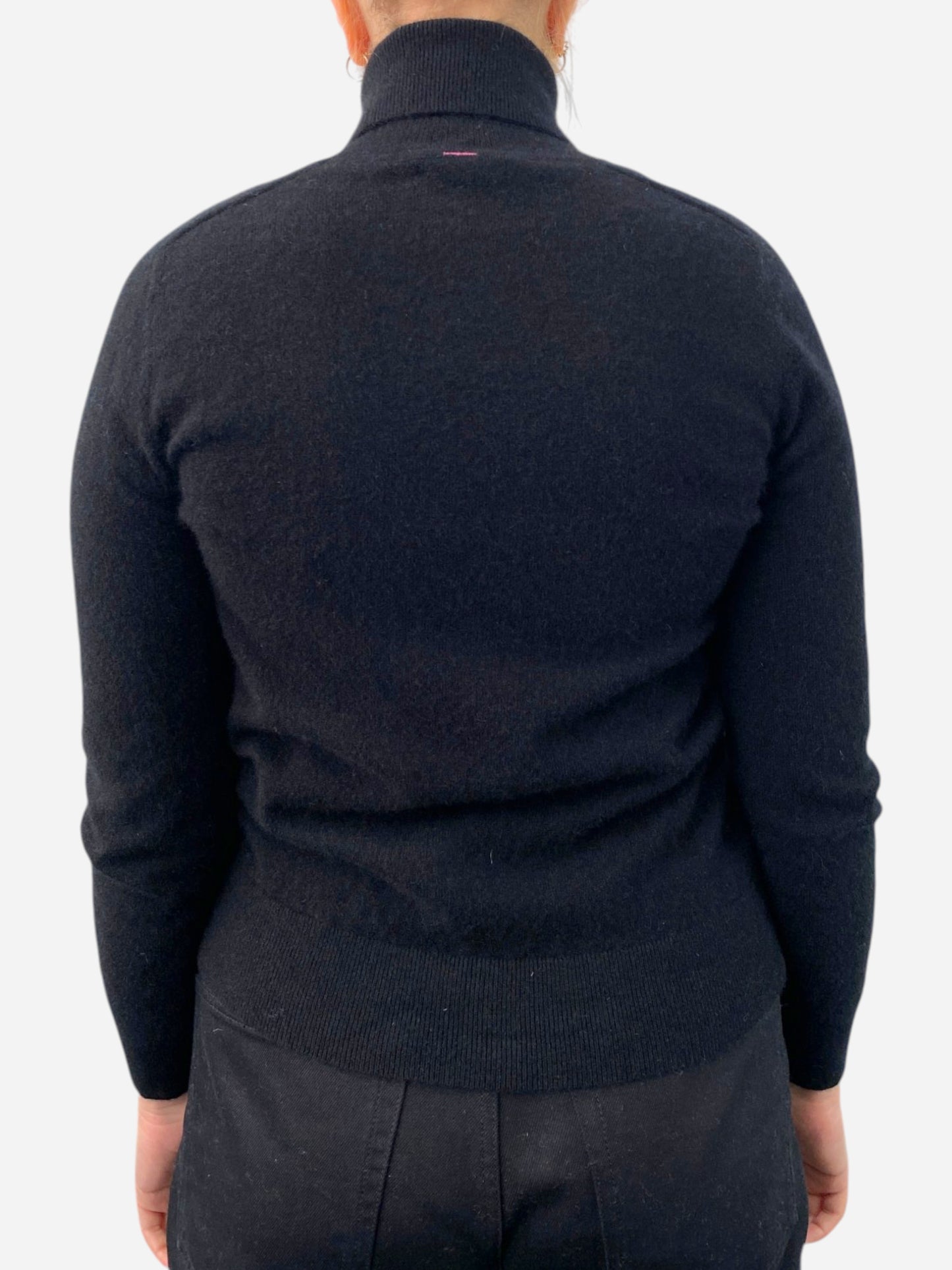 Black Cashmere Roll Neck Jumper by Palome