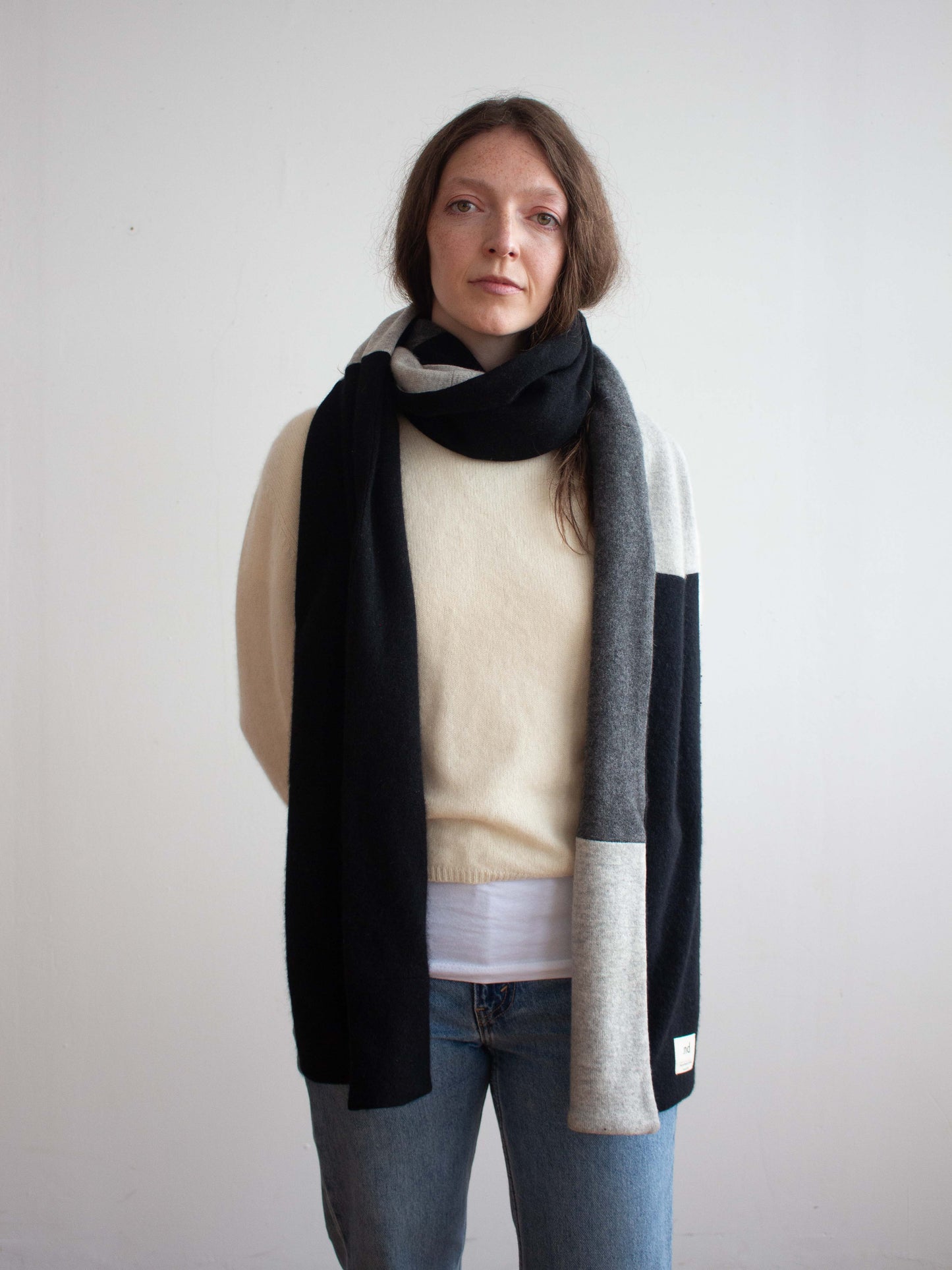Recycled Cashmere Large Scarf
