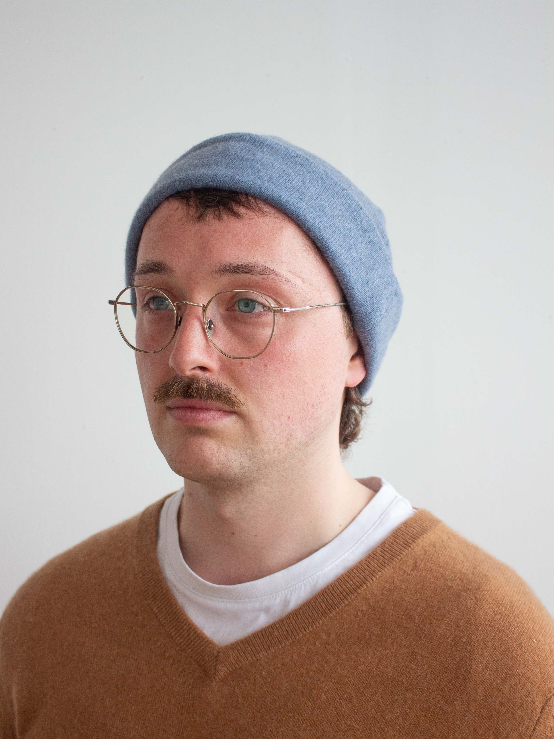 Recycled cashmere beanie hat