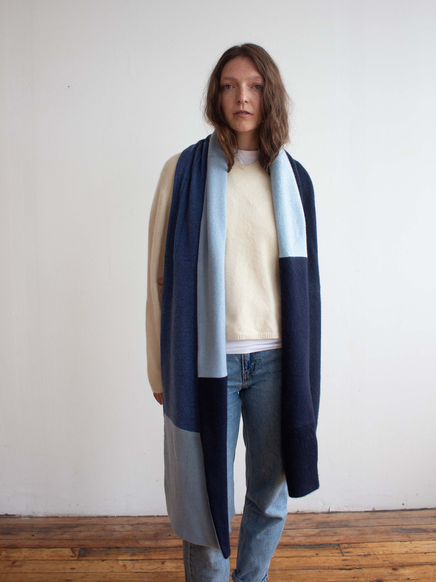 Recycled Cashmere Large Scarf