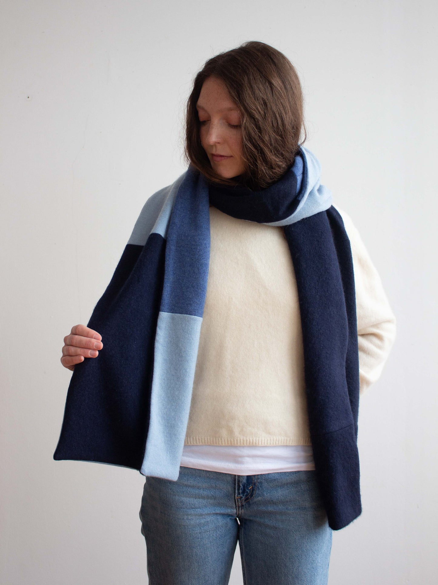 Recycled Cashmere Large Scarf