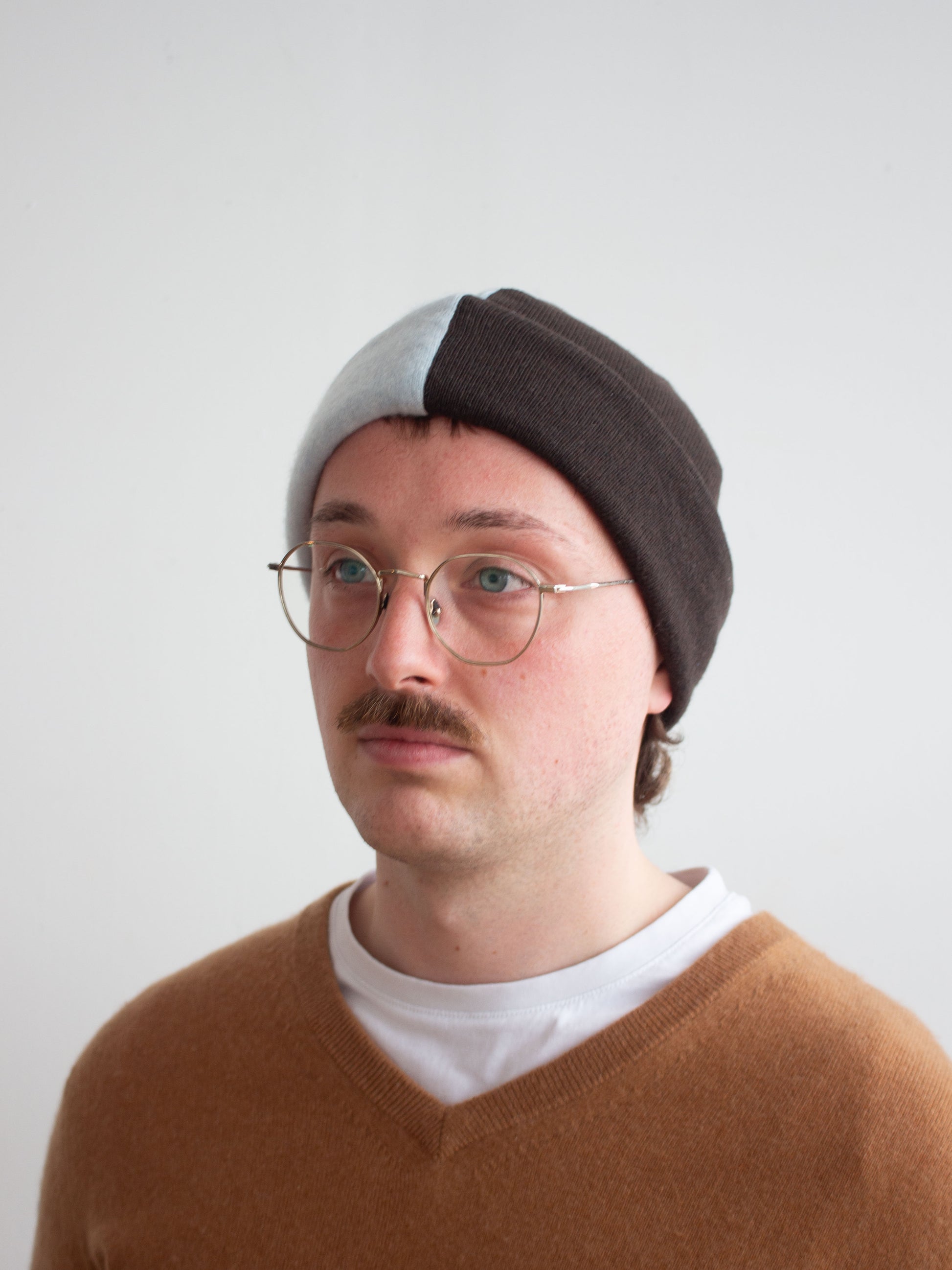 Recycled cashmere beanie hat