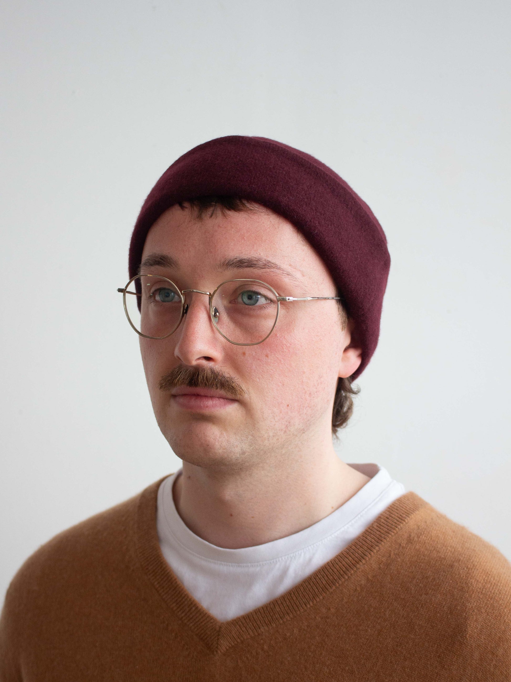 Recycled cashmere beanie hat