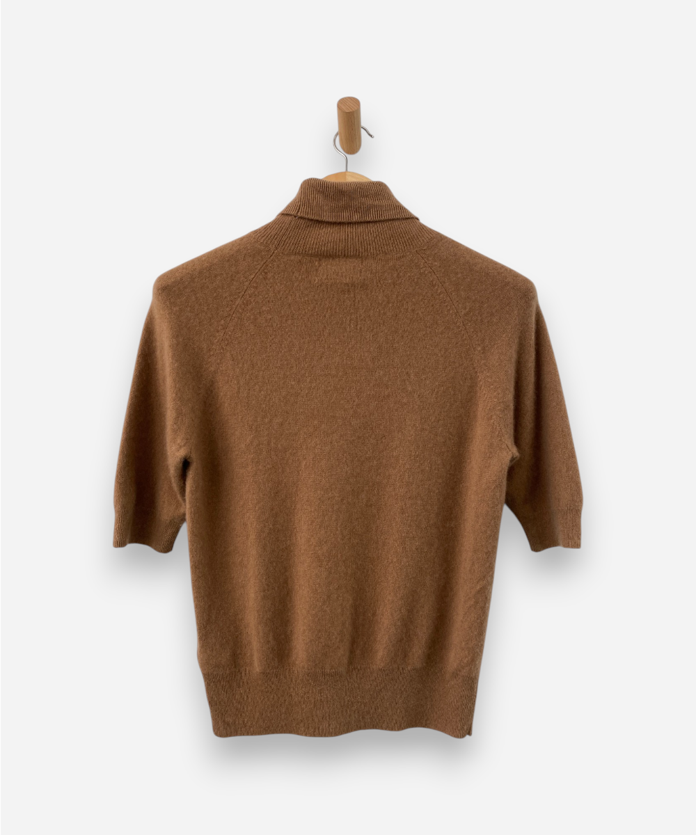 Camel Cashmere Roll Neck Top by H&M