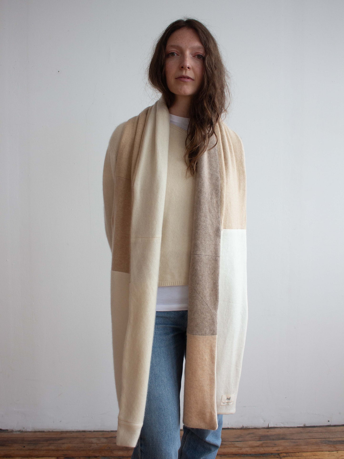 Recycled Cashmere Large Scarf
