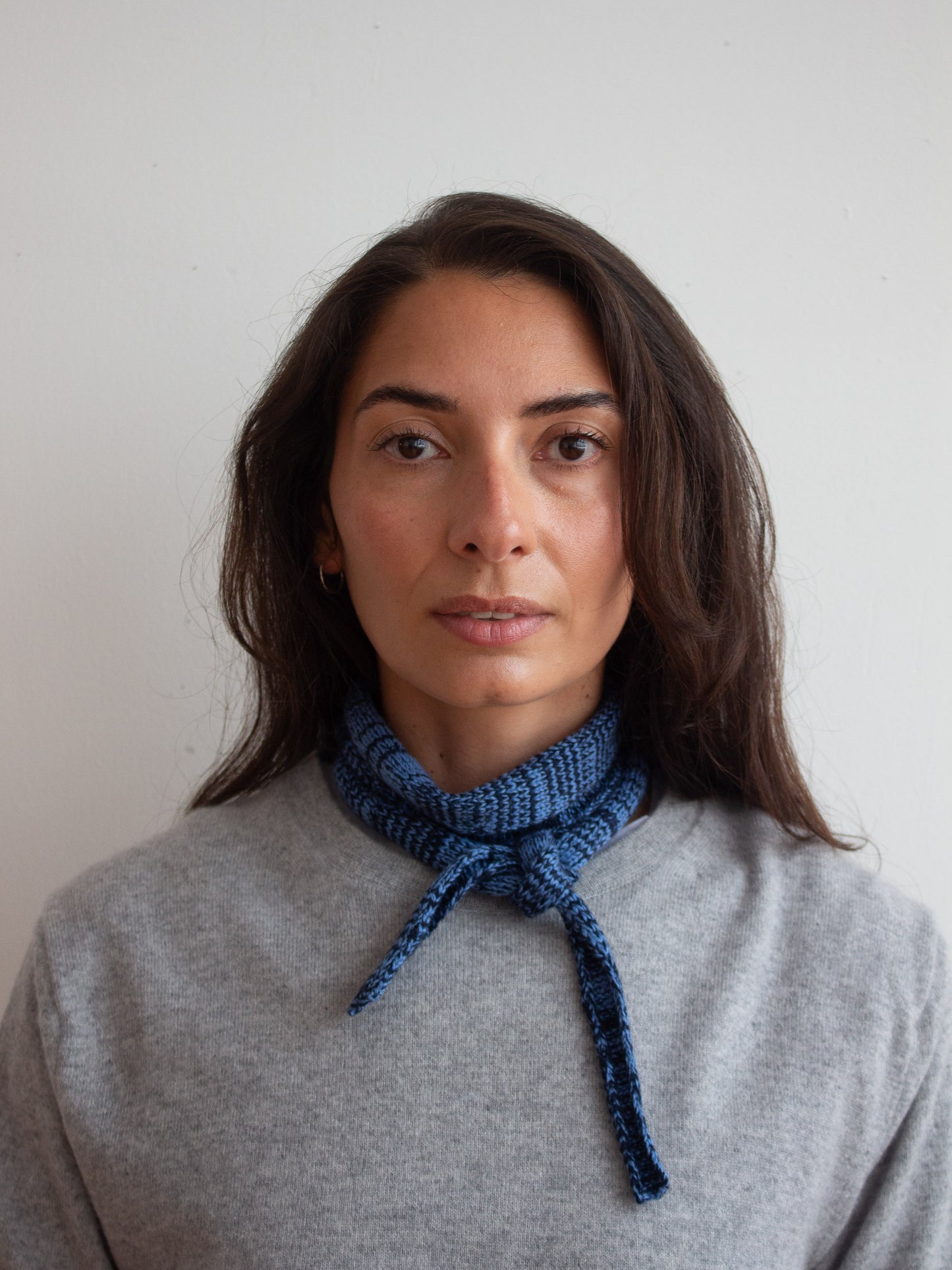 Re-knitted cashmere tie scarf