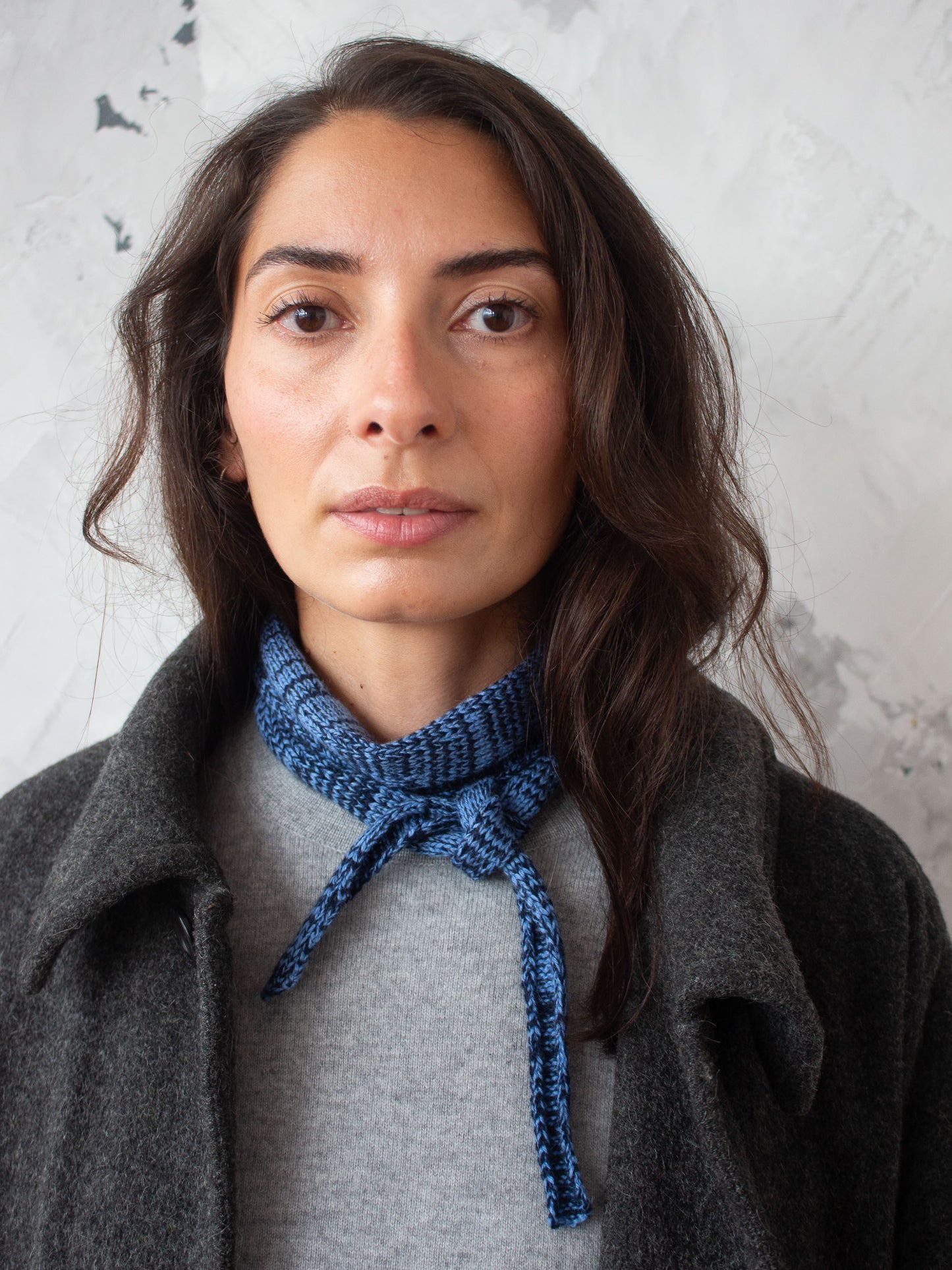 Re-knitted cashmere tie scarf