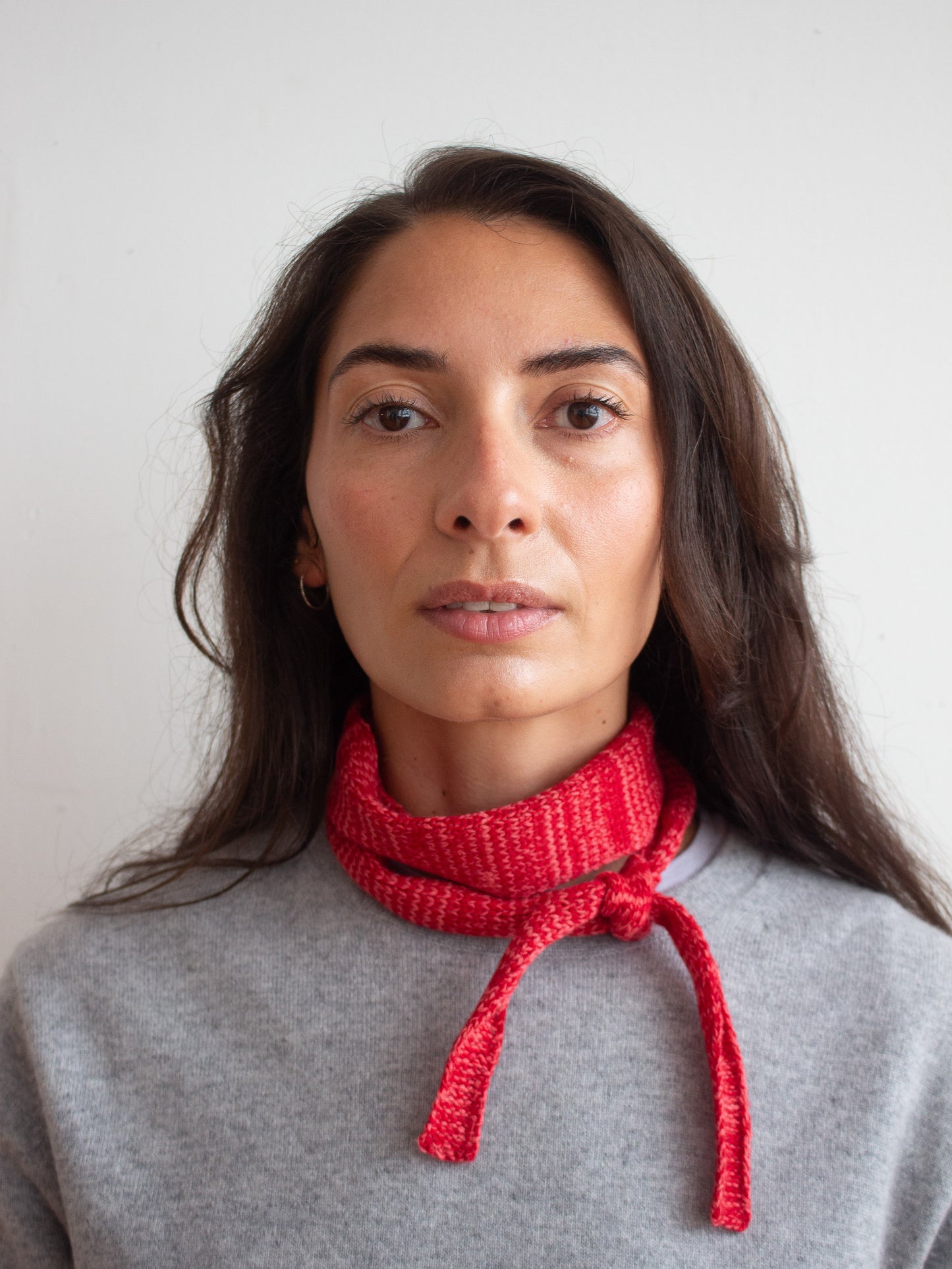 Re-knitted cashmere tie scarf