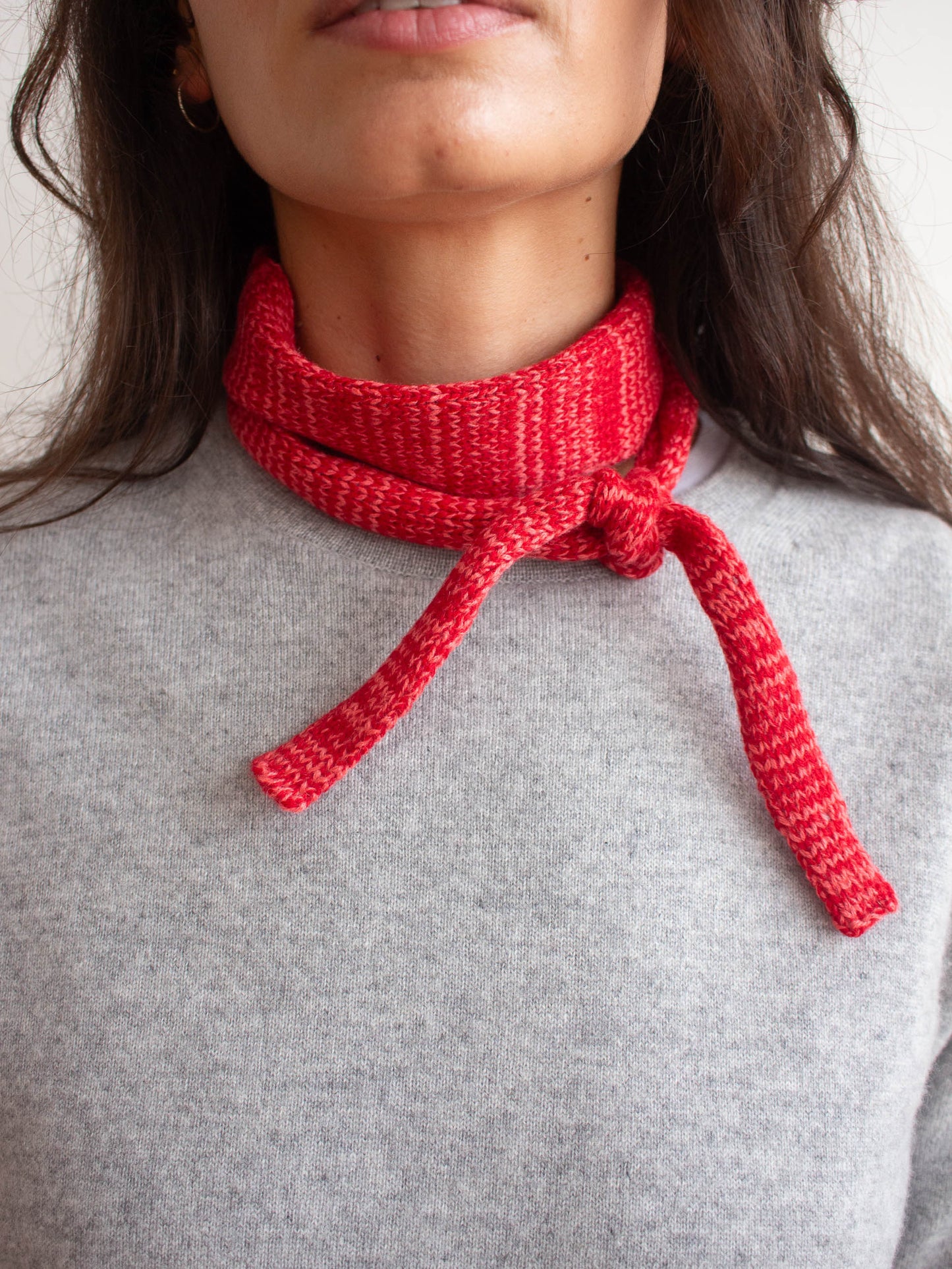 Re-knitted cashmere tie scarf