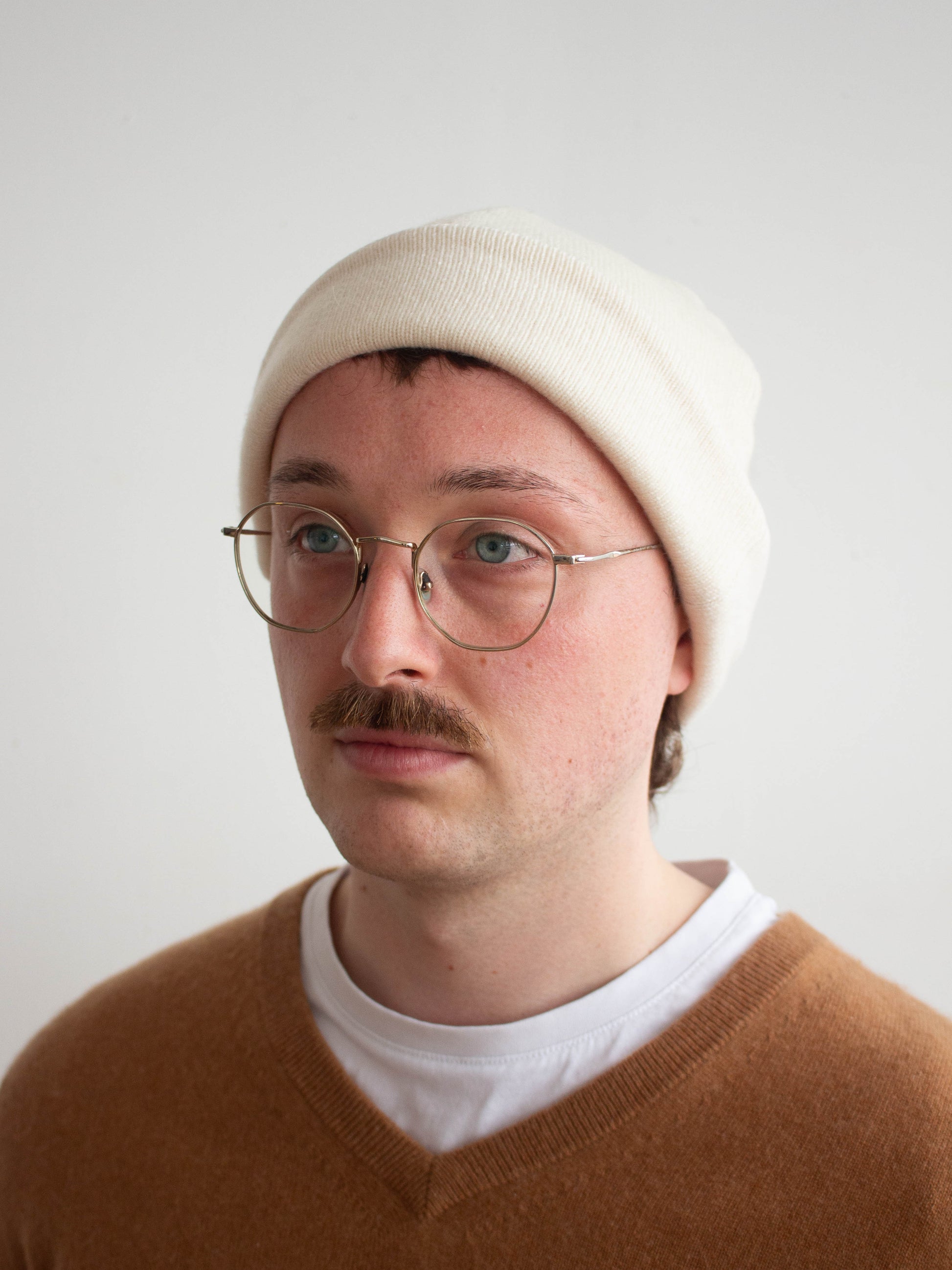 Recycled cashmere beanie hat