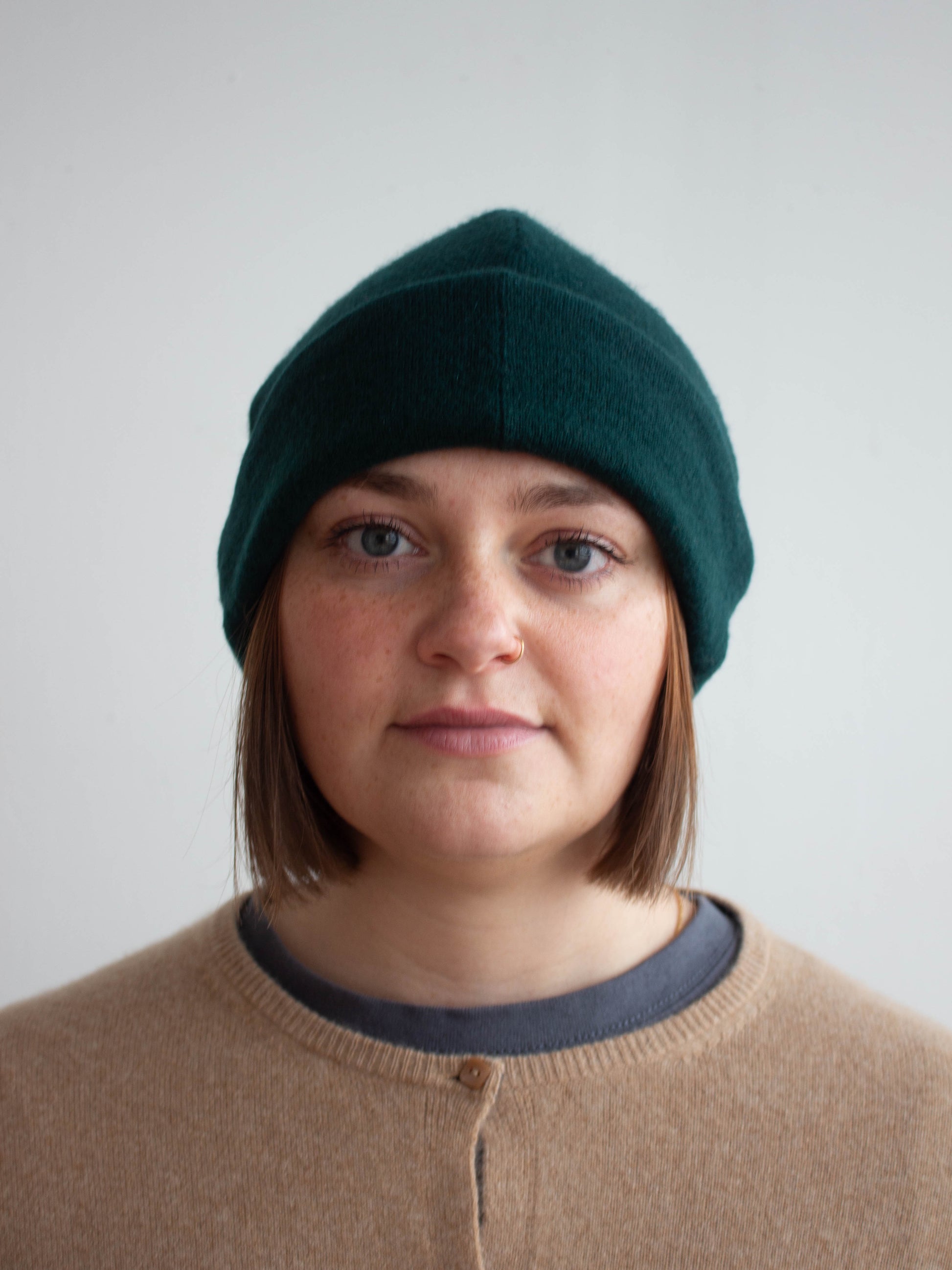 Recycled cashmere beanie hat