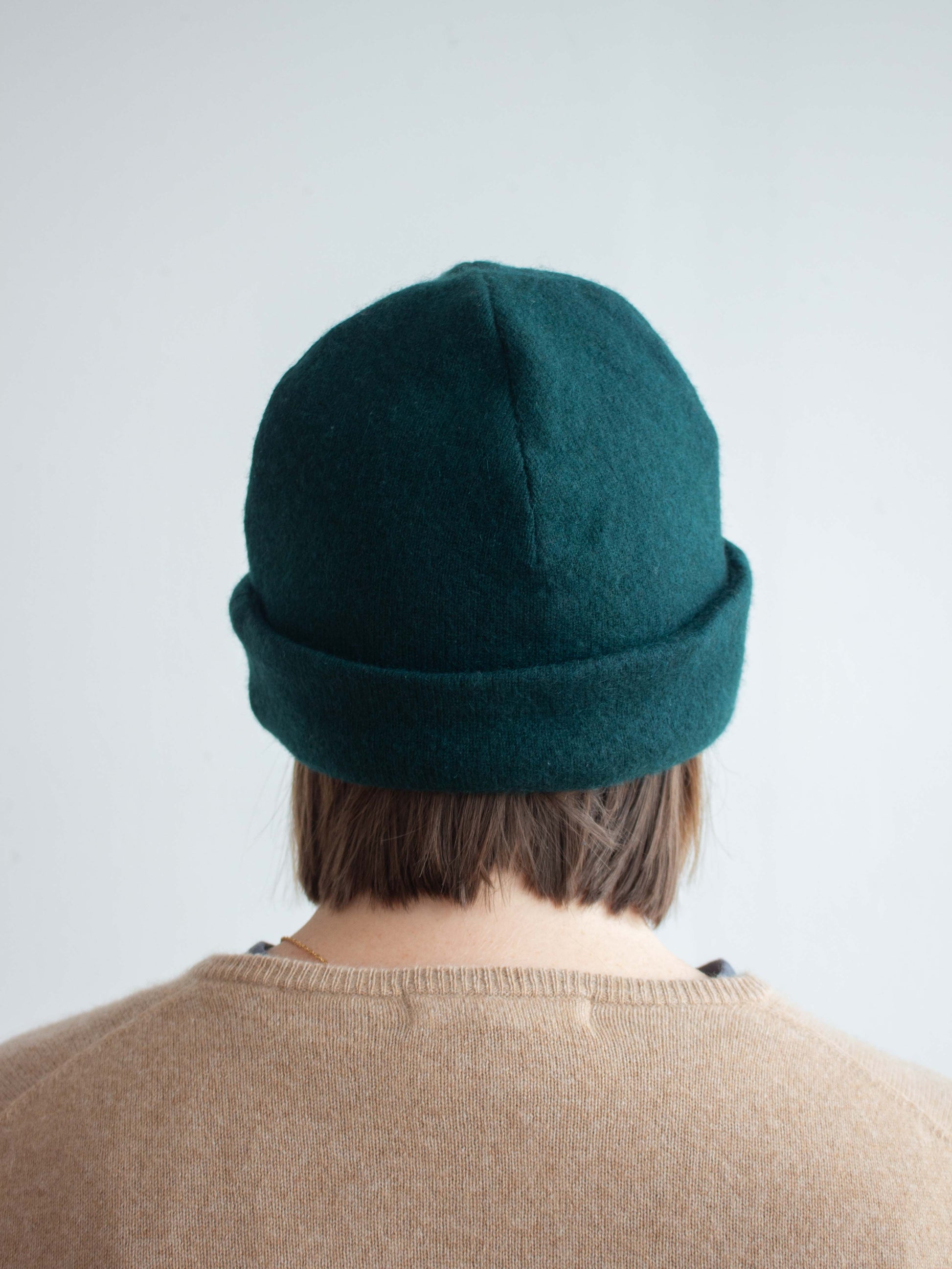 Recycled cashmere beanie hat