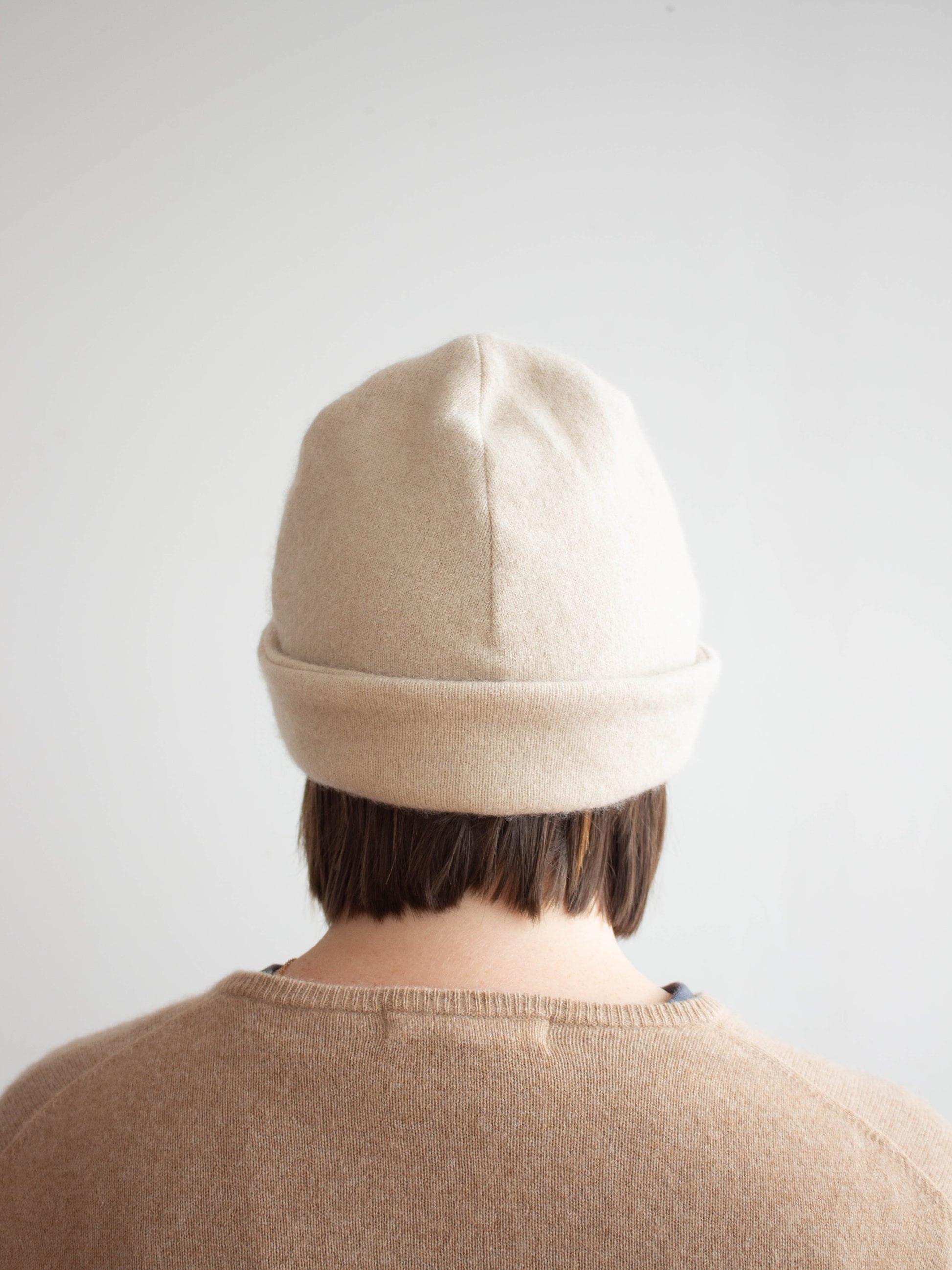 Recycled cashmere beanie hat