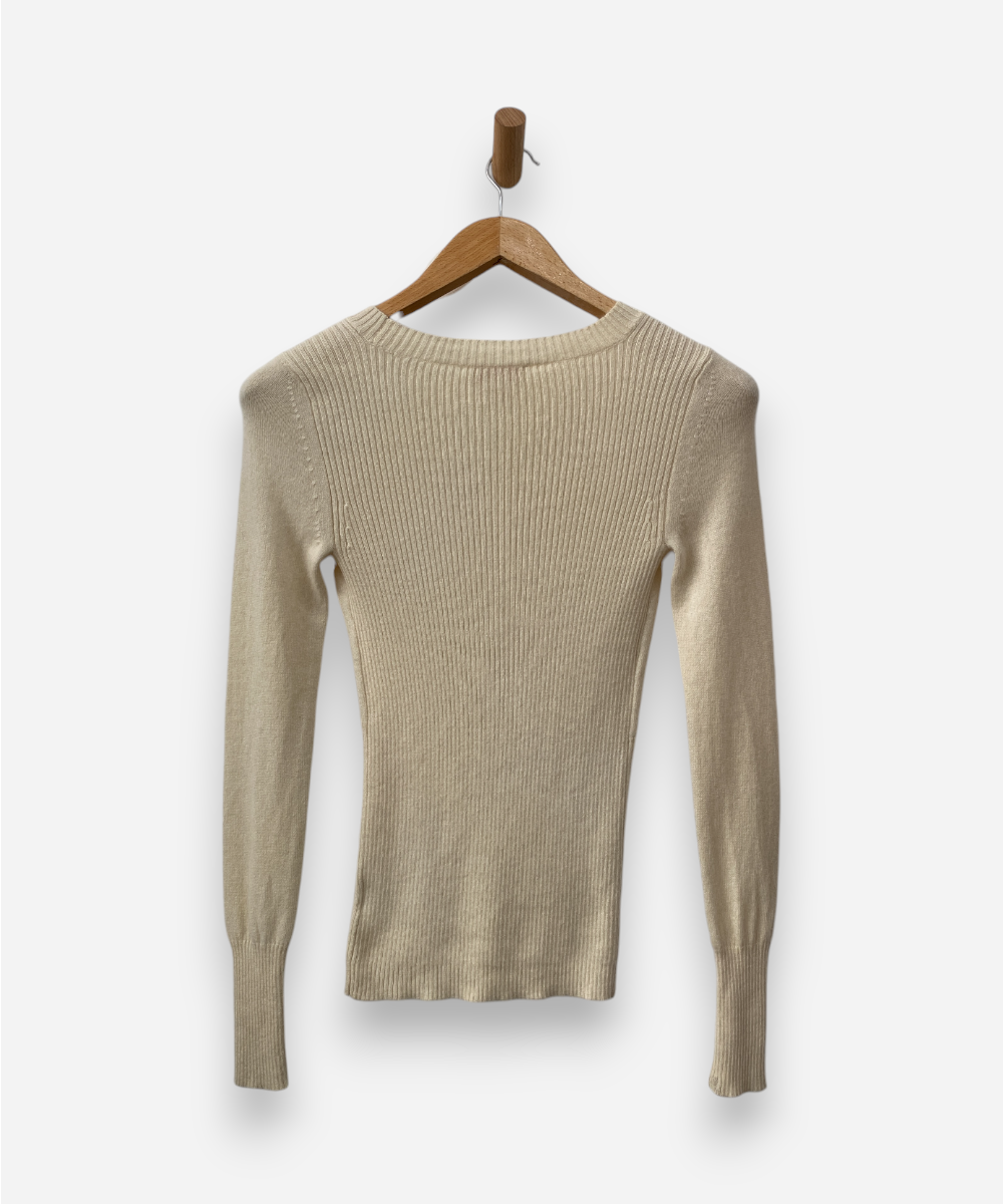 Cream Cashmere Crew Neck Jumper