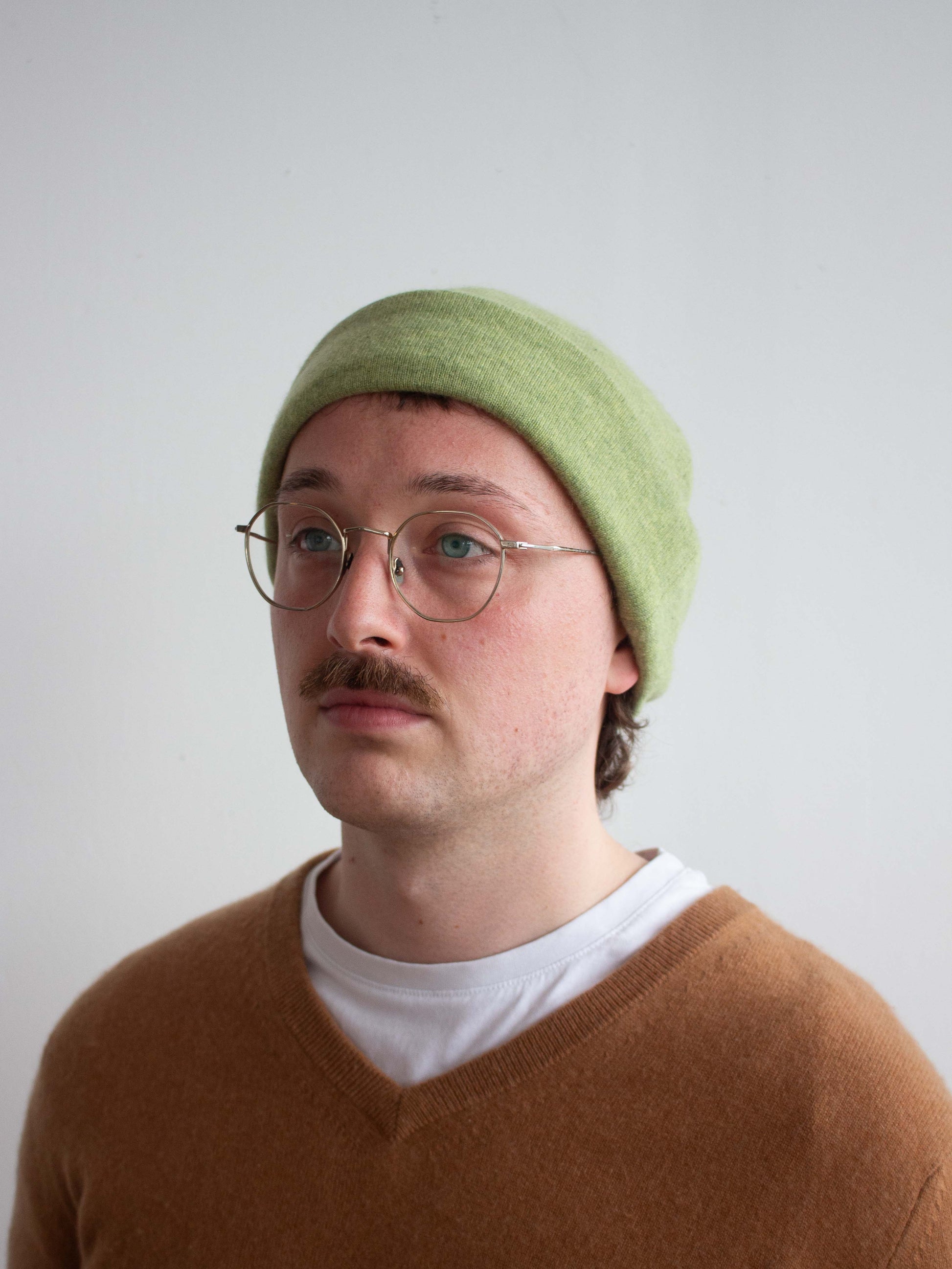 Recycled cashmere beanie hat
