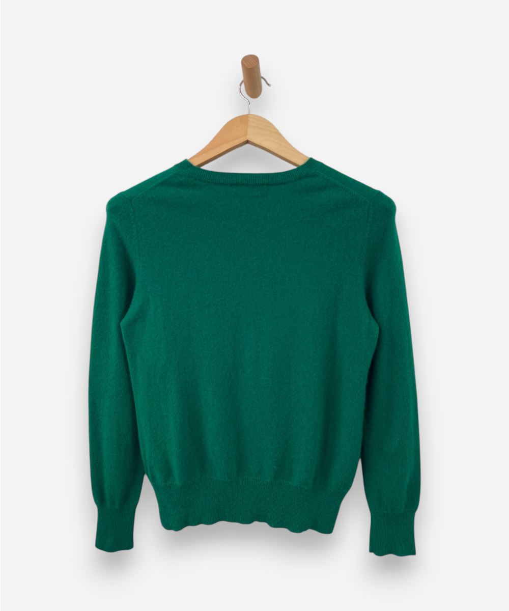 Green Cashmere Crew Neck Jumper by M&S