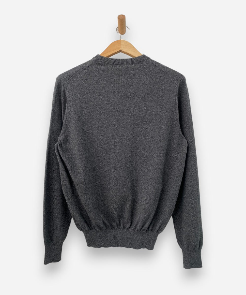 Grey Cashmere Crew Neck Jumper by Colombo