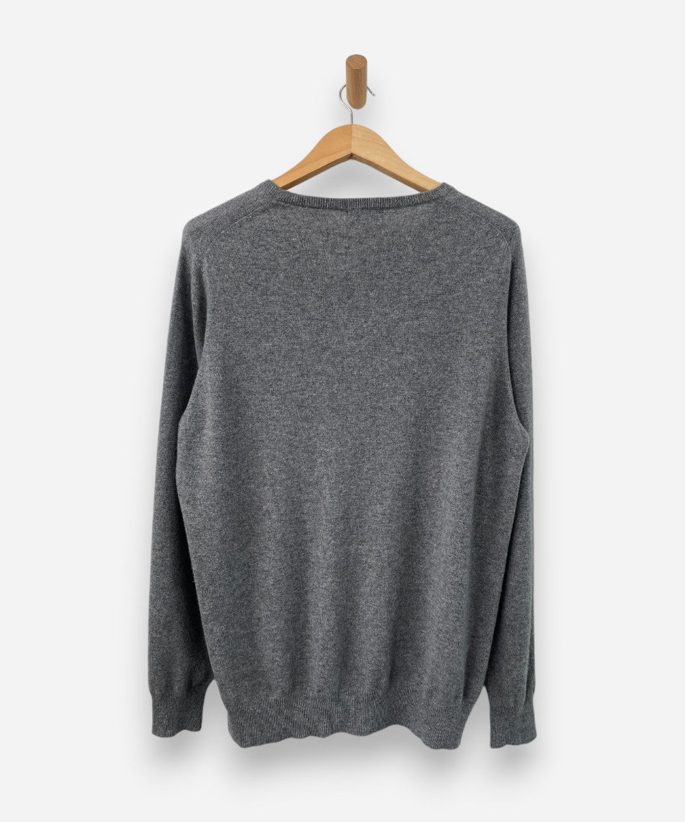Grey Cashmere Crew Neck Jumper by Commander