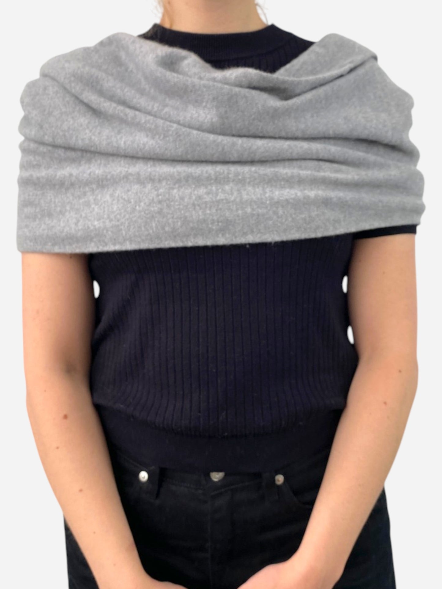 Grey Cashmere Snood by Lucy Nagle