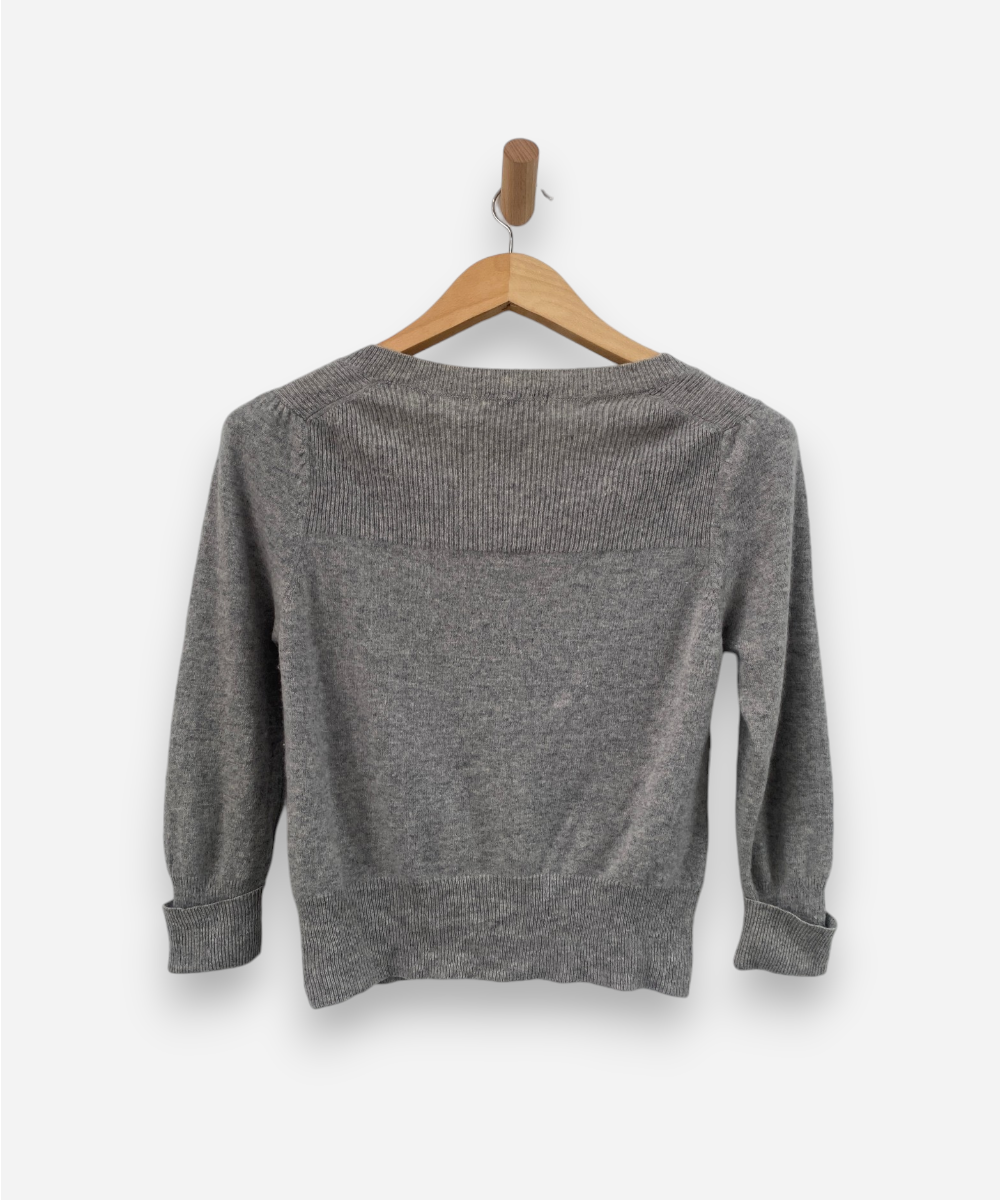 Light Grey Cashmere Round Neck Cardigan by M&S