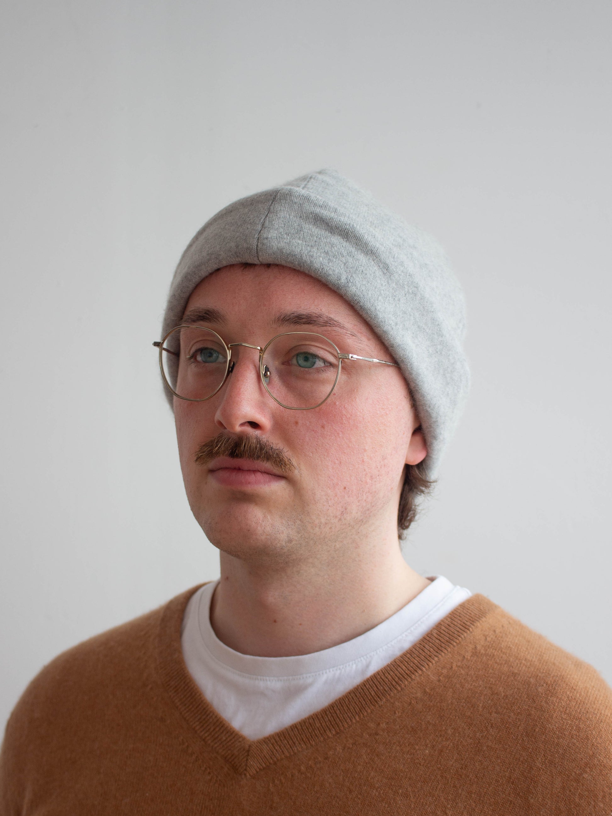 Recycled cashmere beanie hat