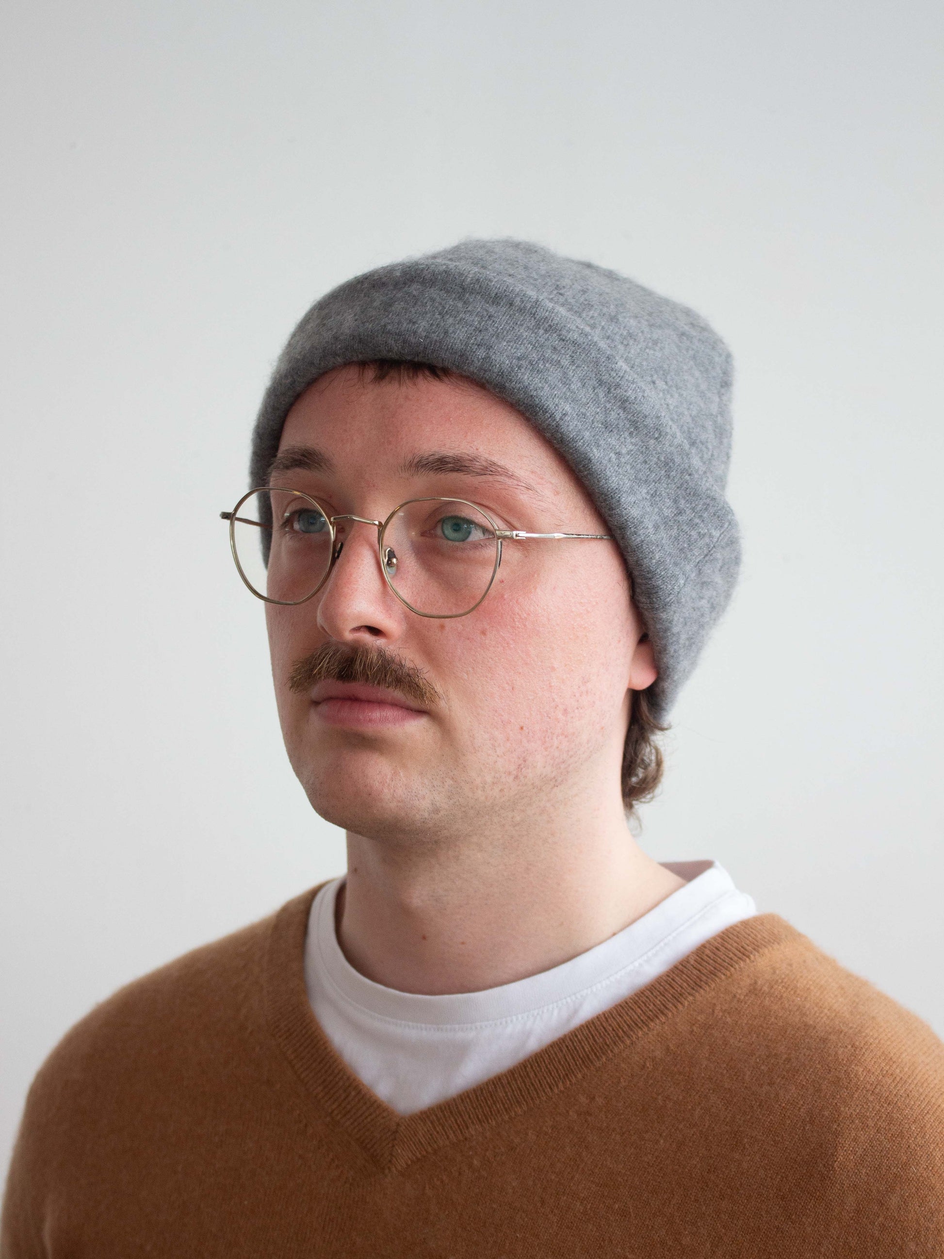 Recycled cashmere beanie hat