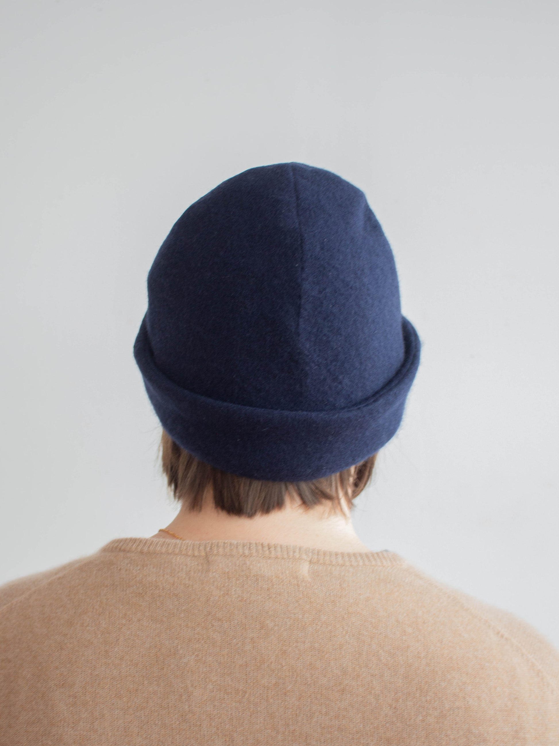 Recycled cashmere beanie hat