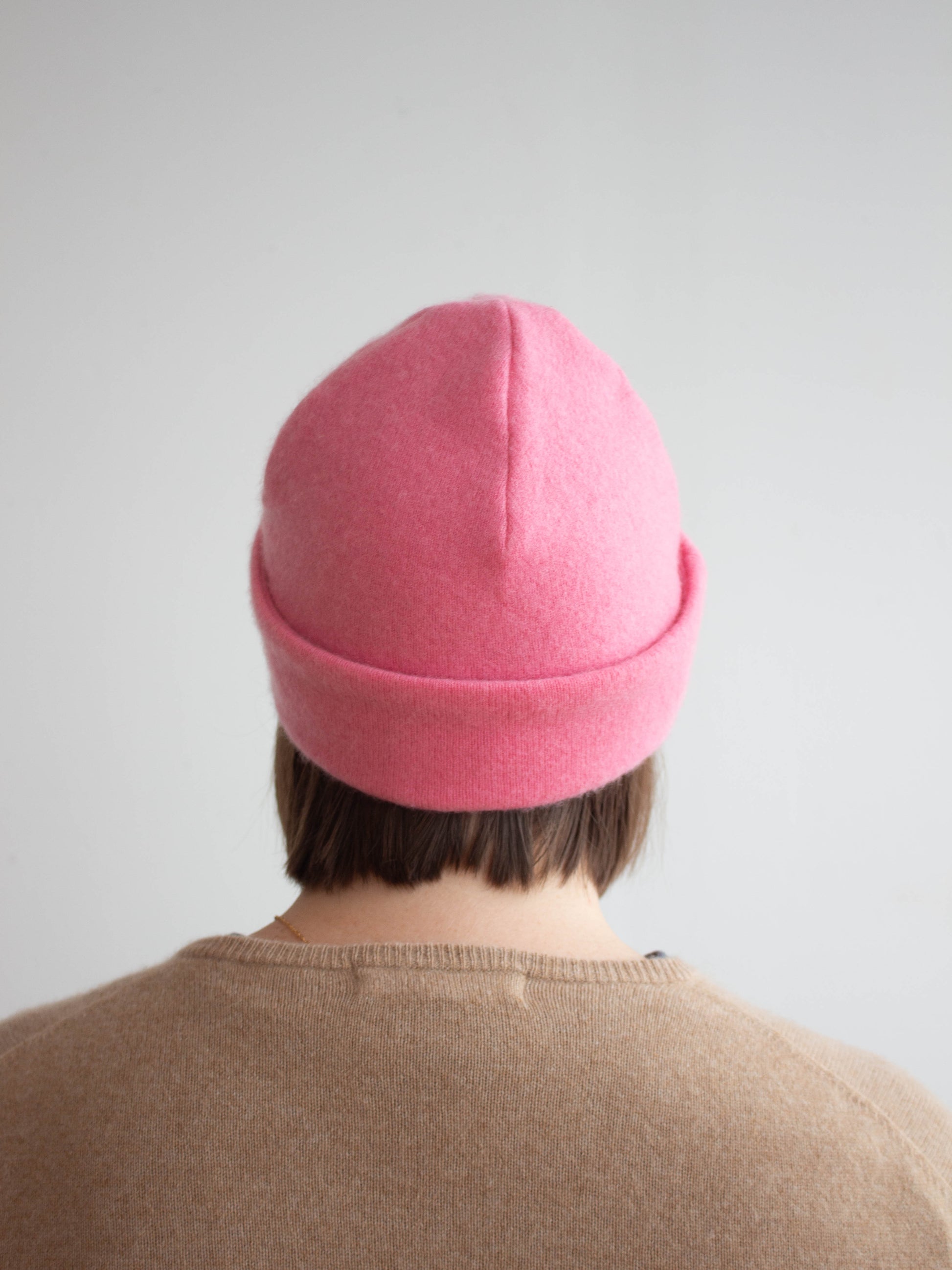 Recycled cashmere beanie hat