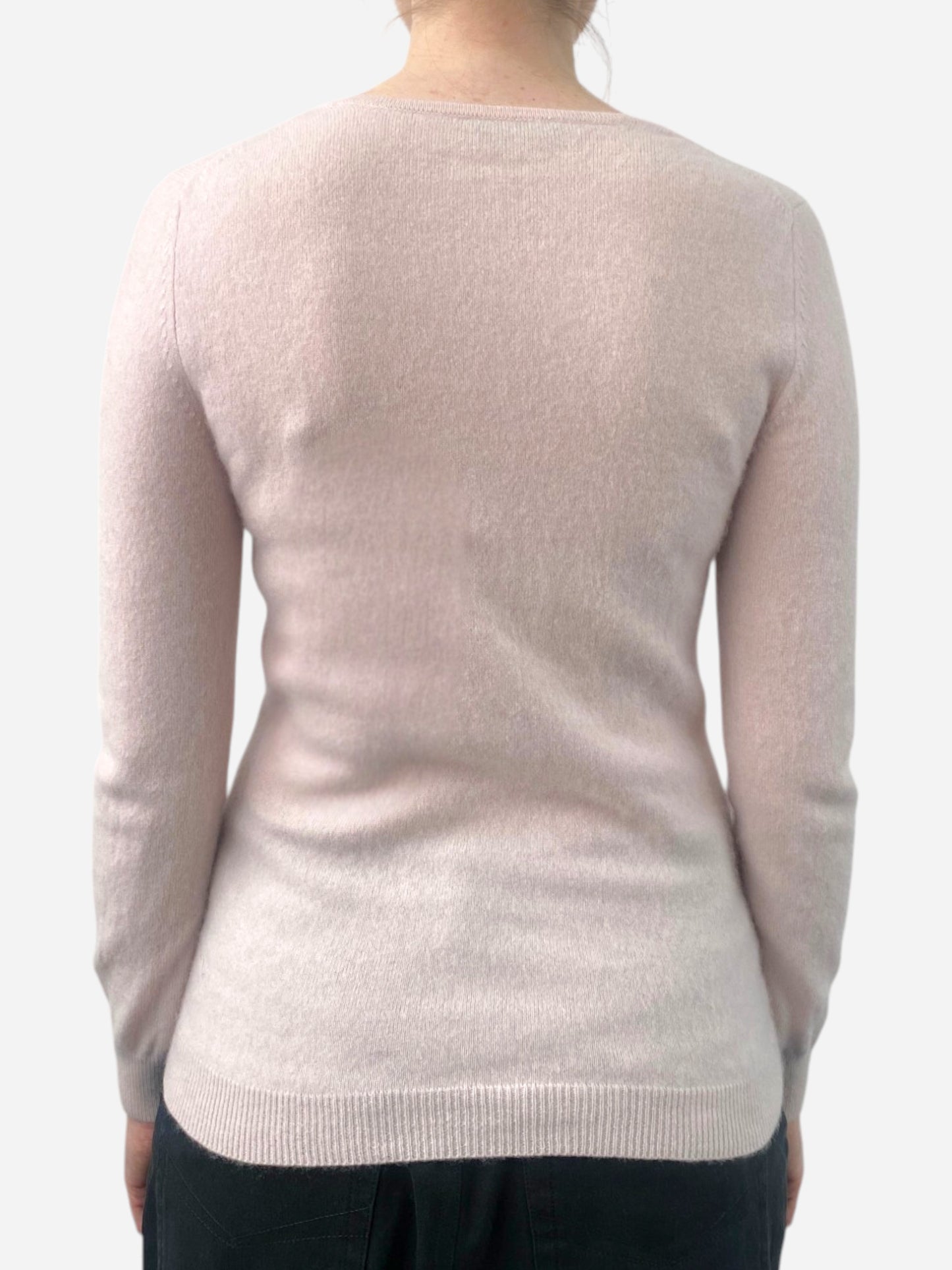 Powder Pink Cashmere V Neck Cardigan by C&A