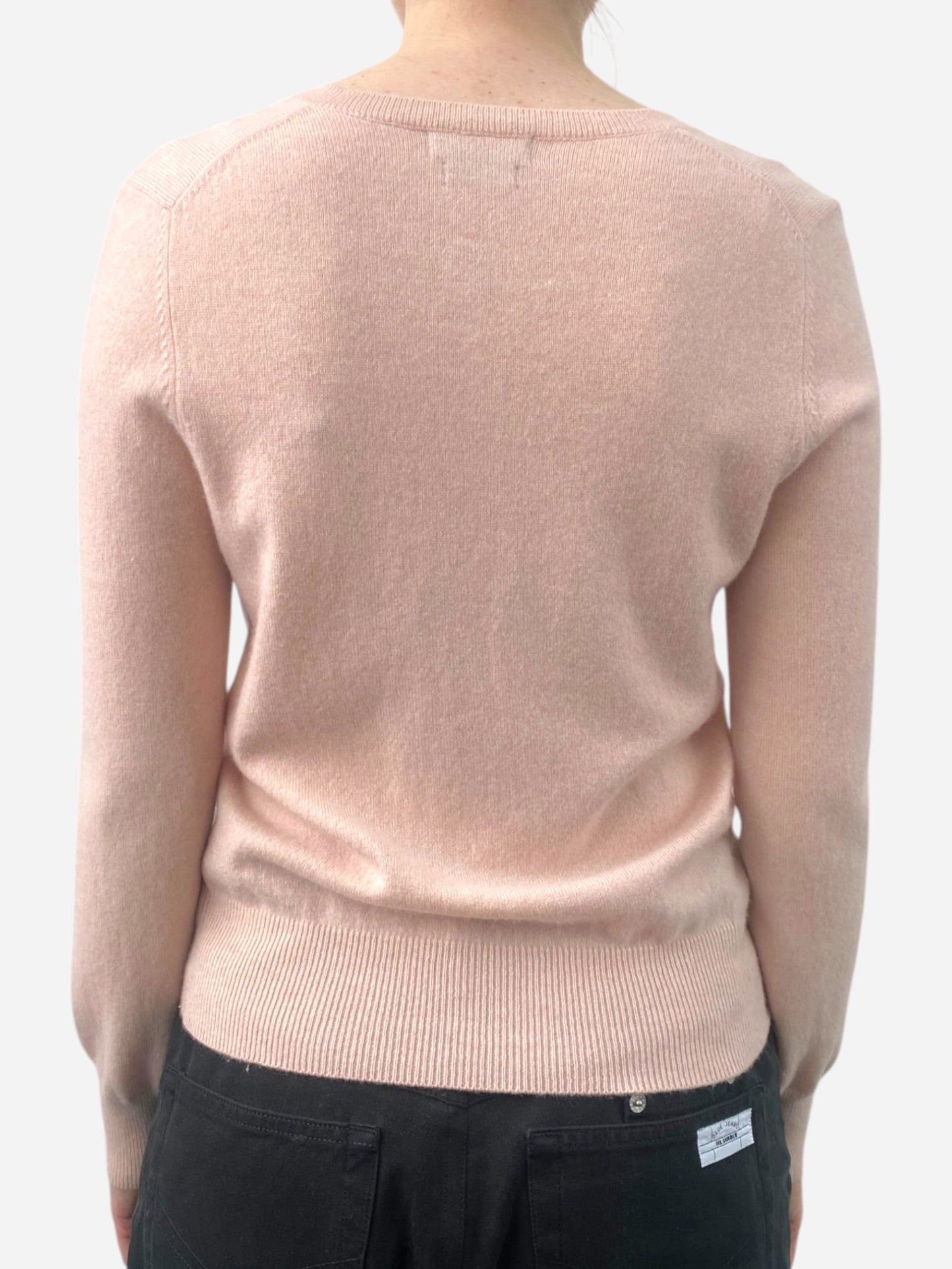 Powder Pink Cashmere V Neck Jumper by M&S