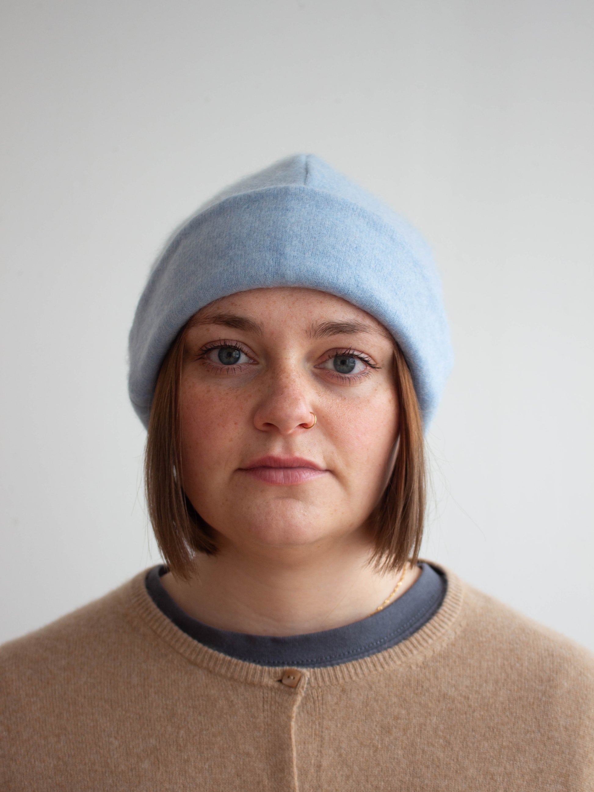 Recycled cashmere beanie hat