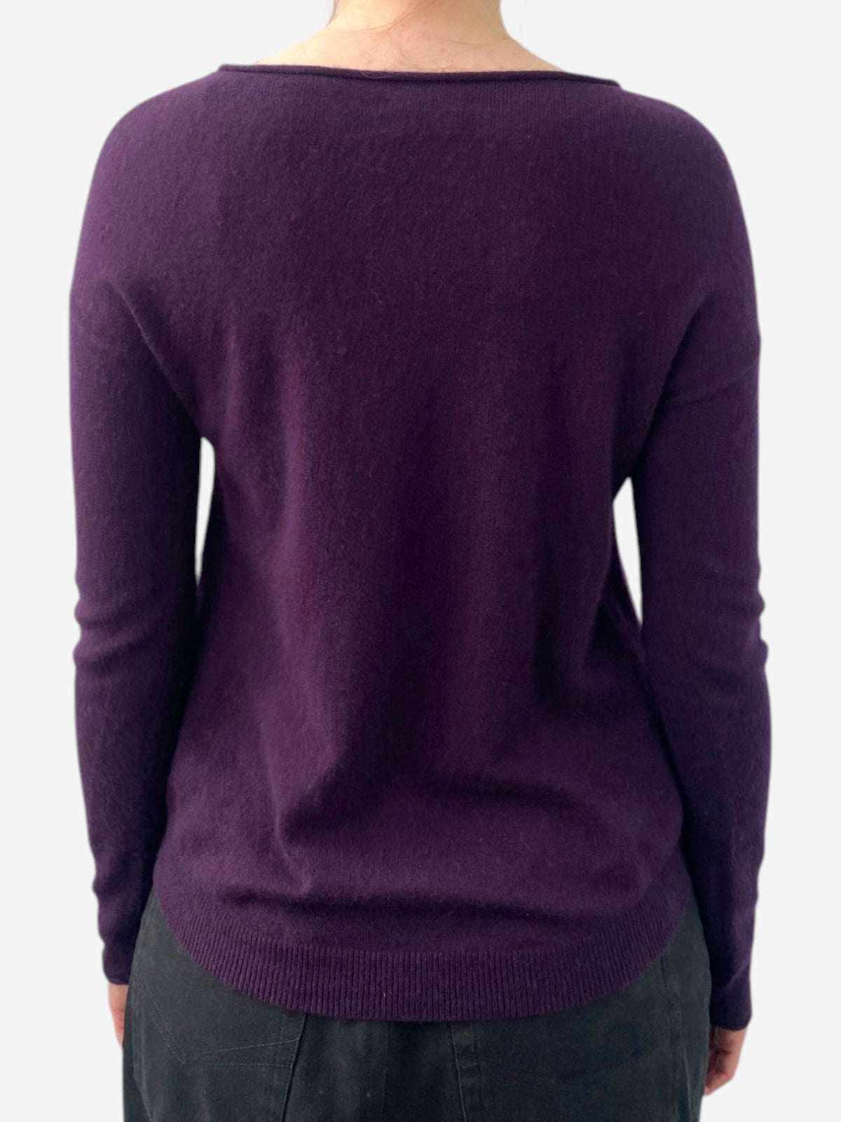 Purple Cashmere Round Neck Jumper