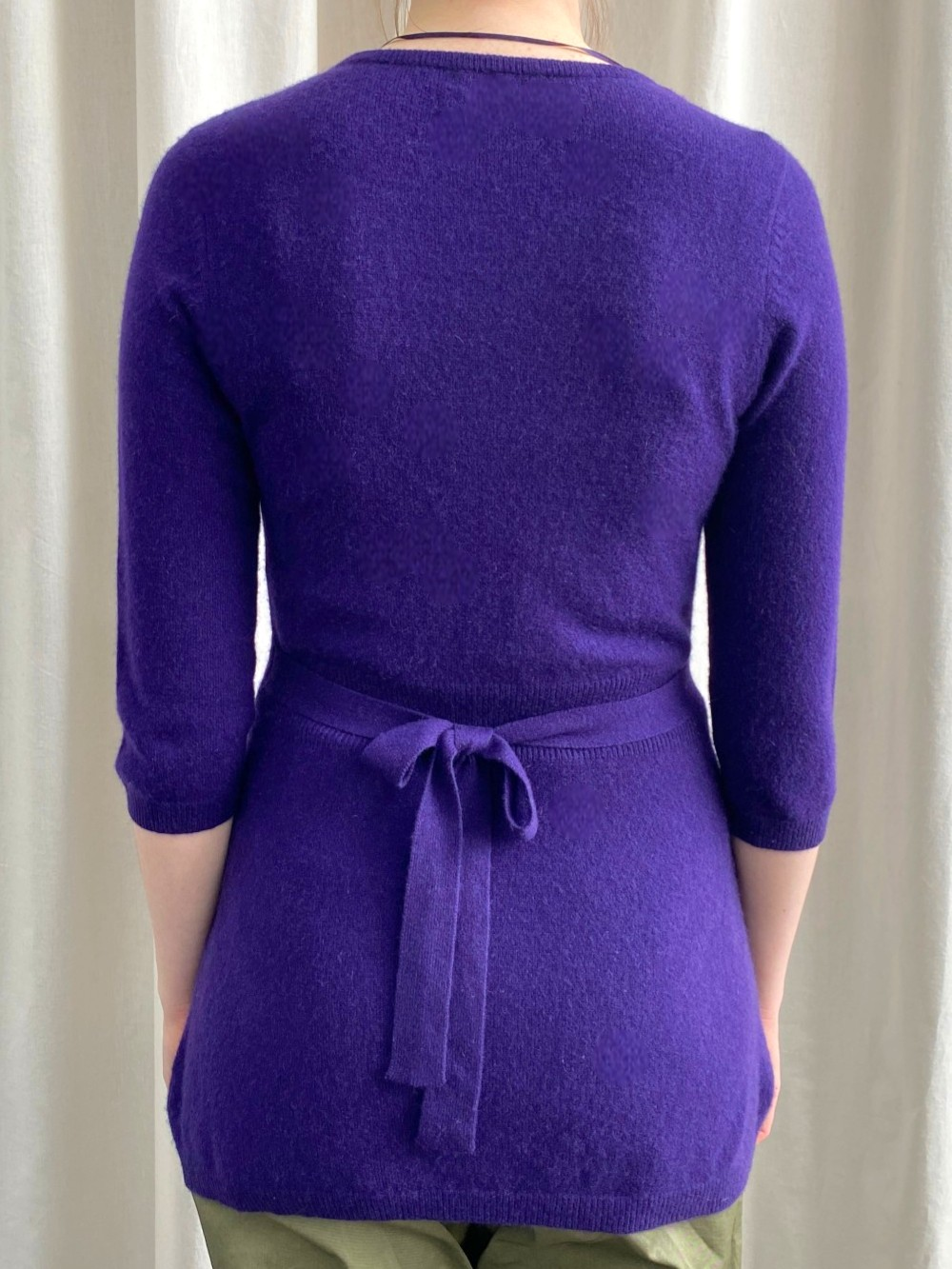 Purple Cashmere V Neck Tunic by F&F