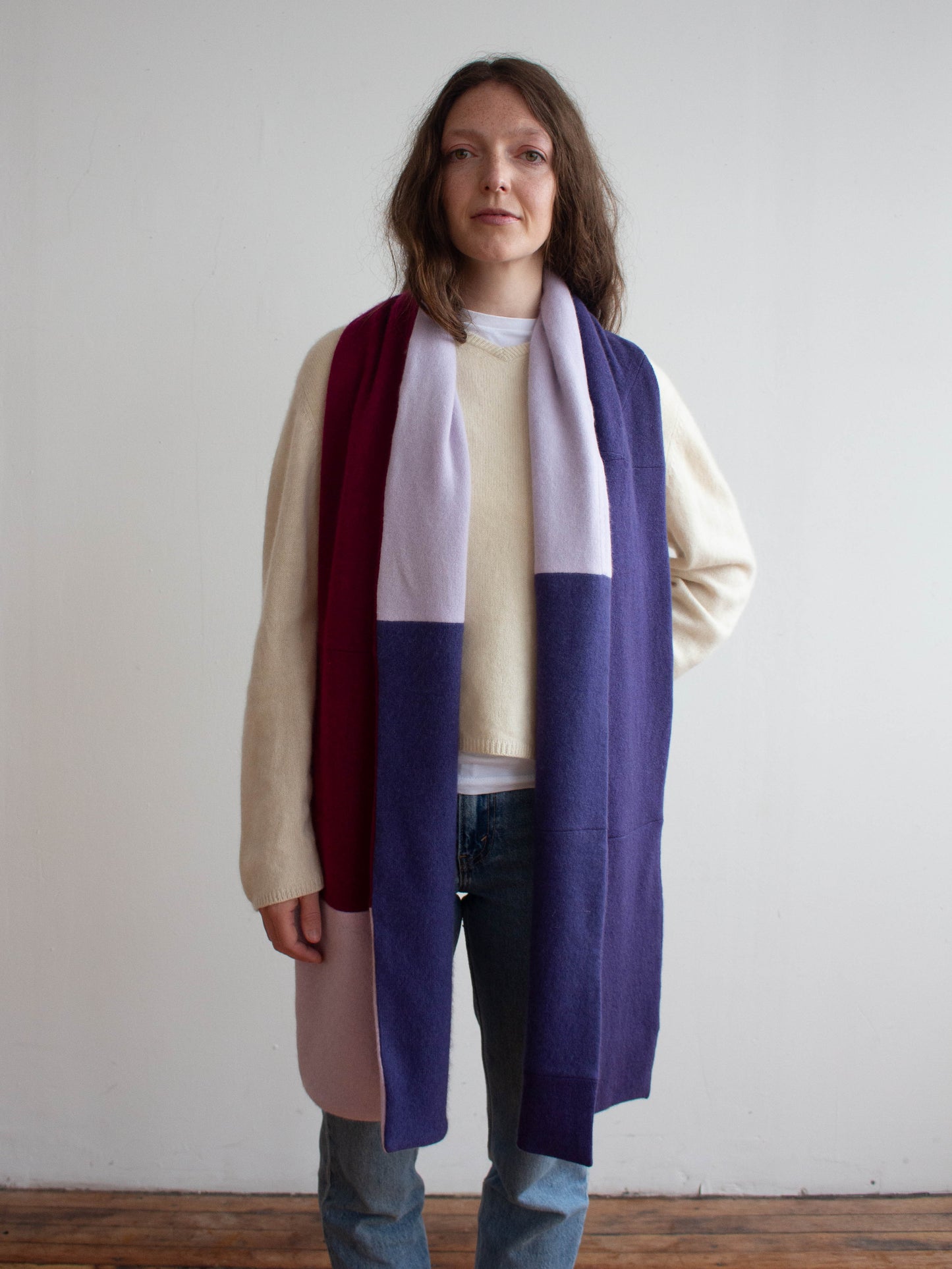 Recycled Cashmere Large Scarf