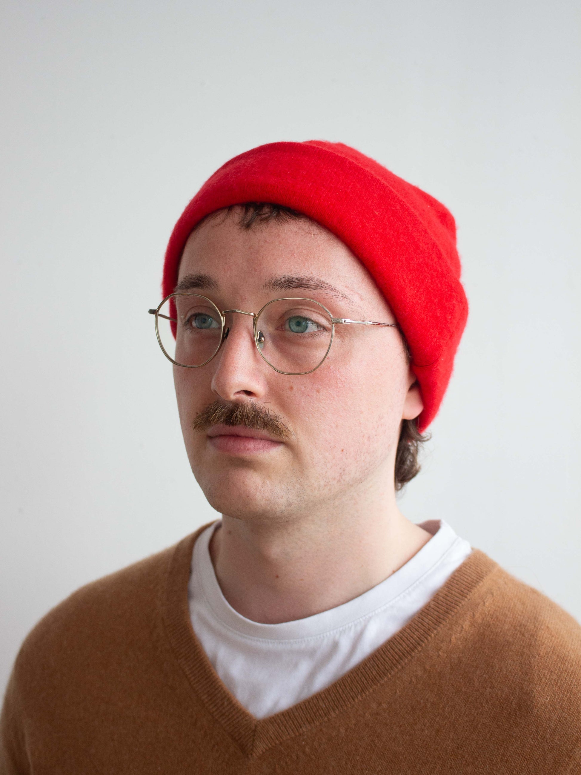 Recycled cashmere beanie hat