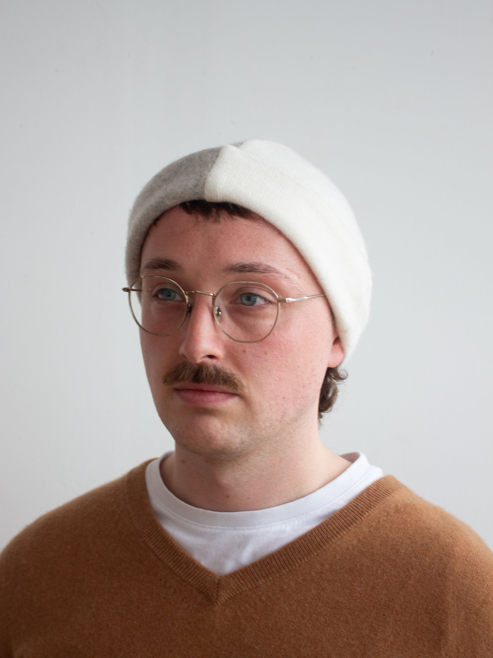 Recycled cashmere beanie hat