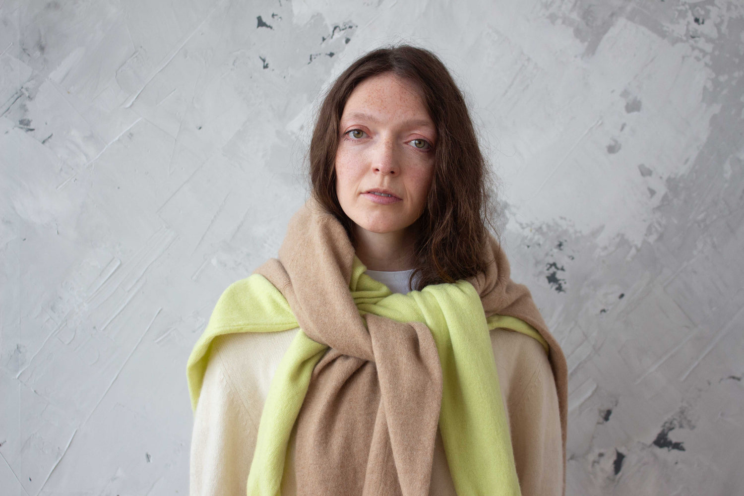 Woman wearing cashmere jumpers