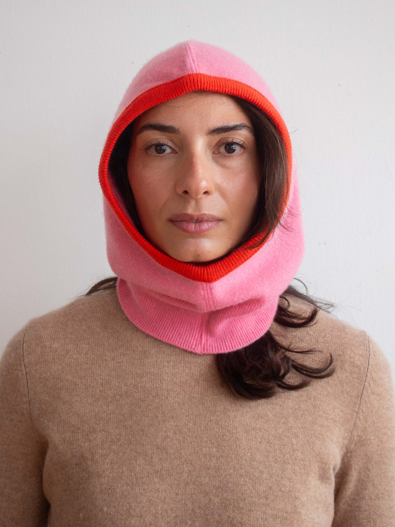 Recycled cashmere hood