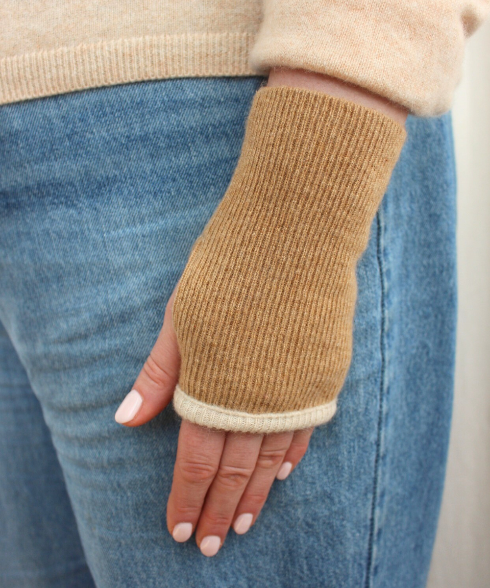 Reclaimed cashmere hand warmers