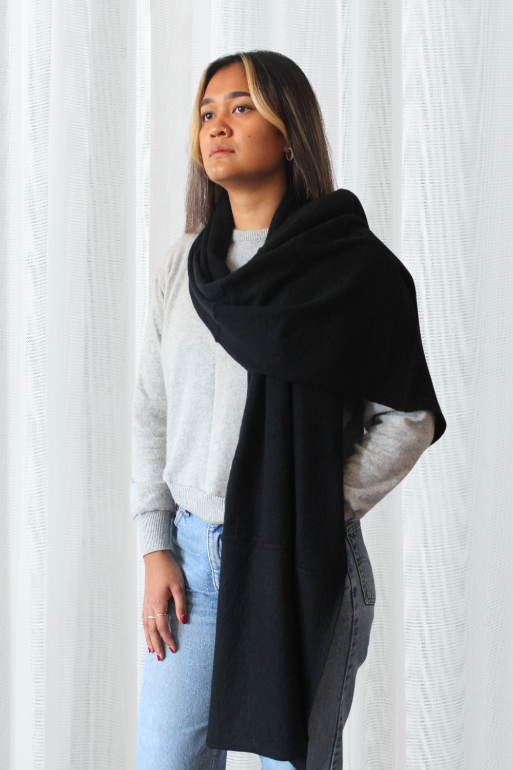 Reclaimed cashmere scarf