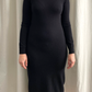 Black Cashmere Crew Neck Dress by Eric Bompard
