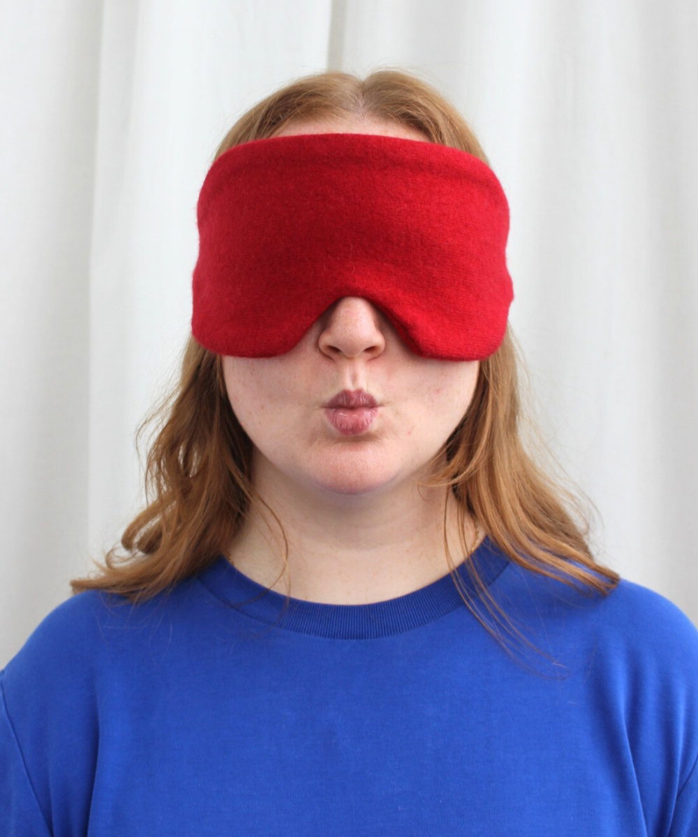 Recycled cashmere sleep mask