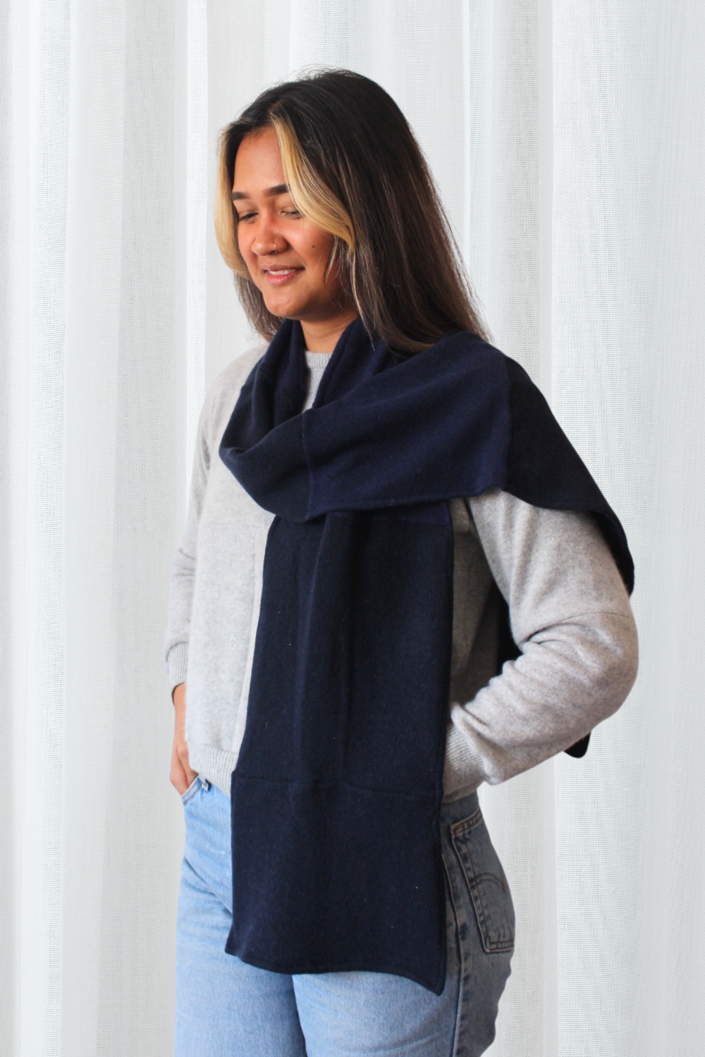 Reclaimed cashmere scarf